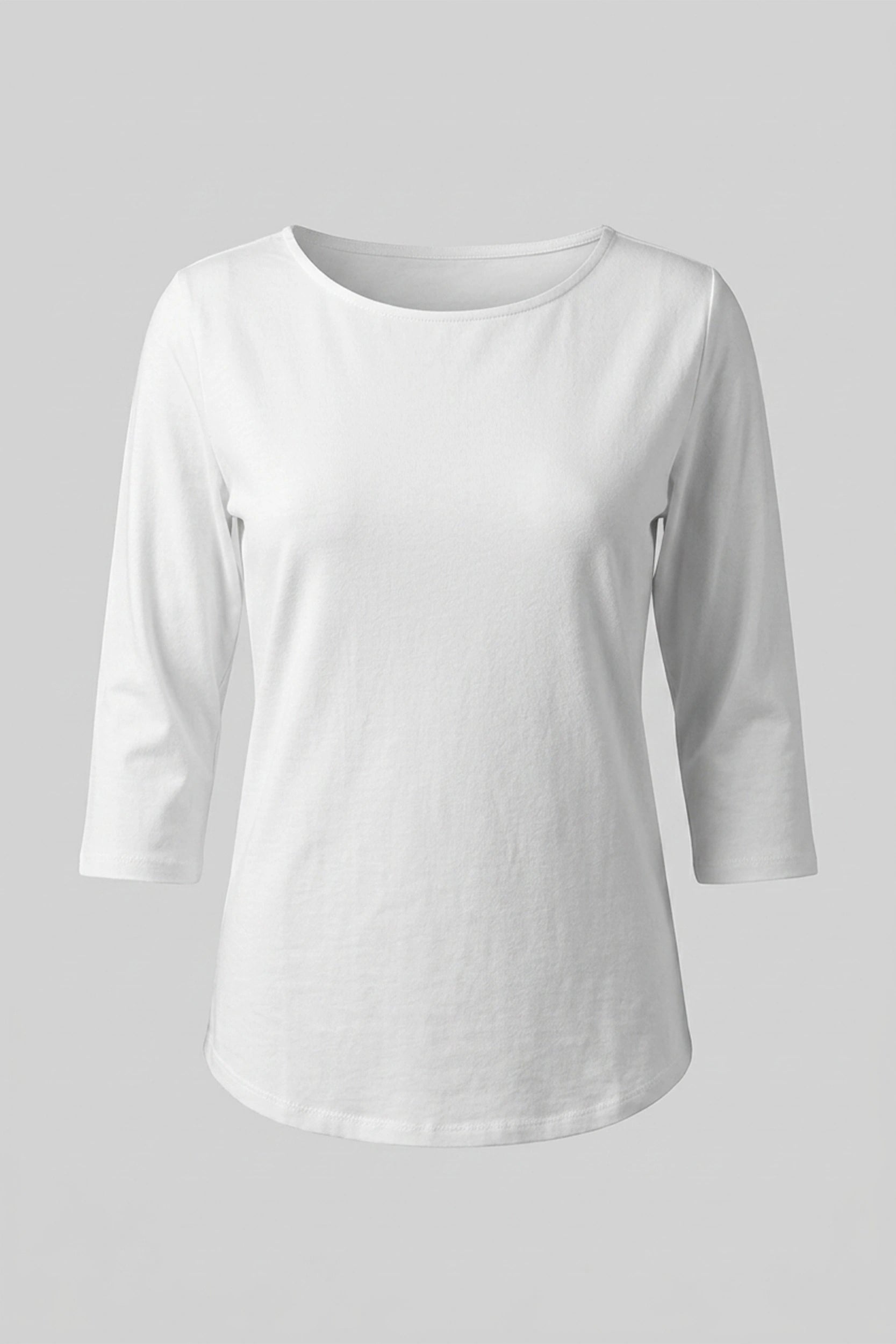 Basic 3/4 Sleeve Top for Women - Casual Everyday Wear