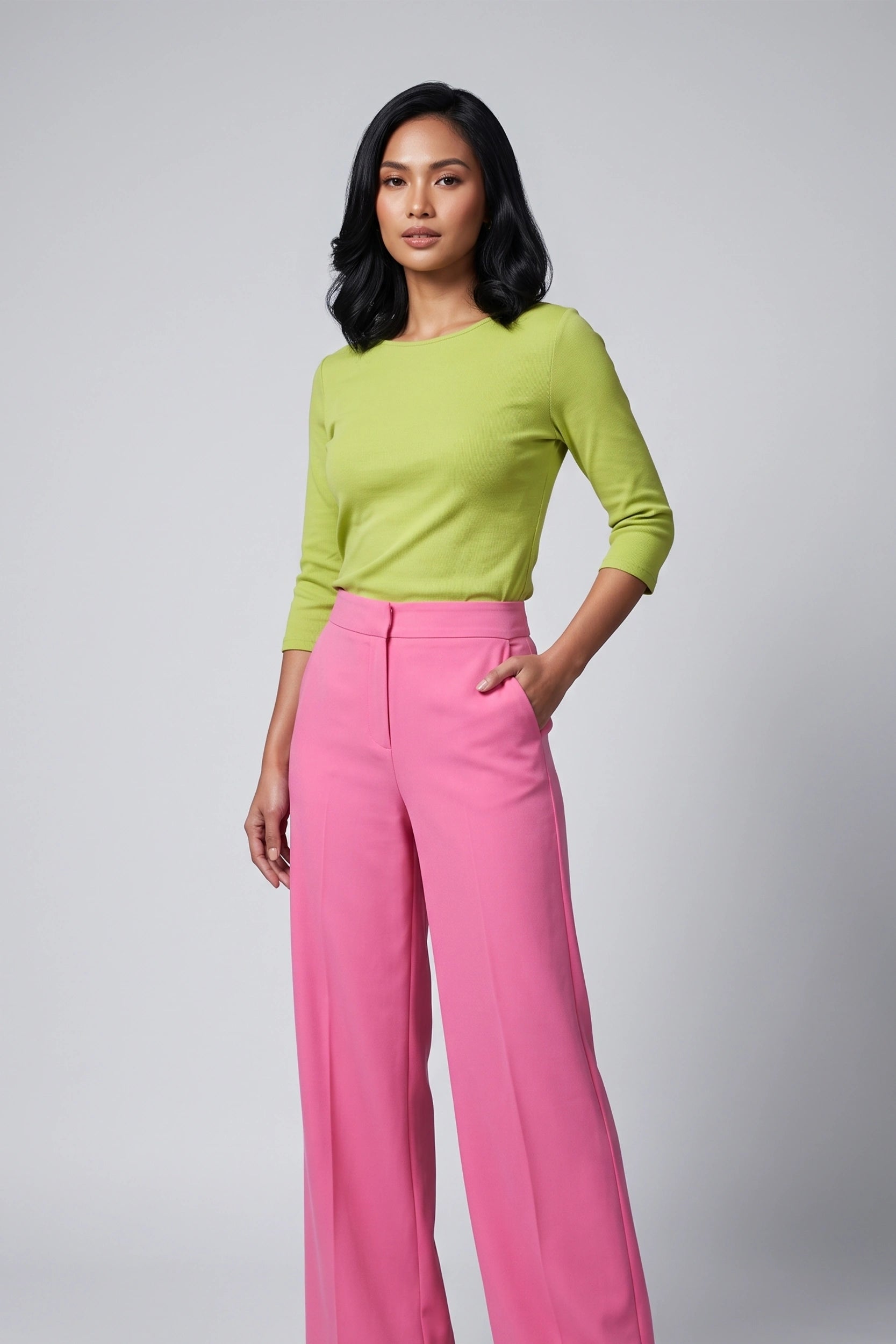 Basic 3/4 Sleeve Top for Women - Casual Everyday Wear