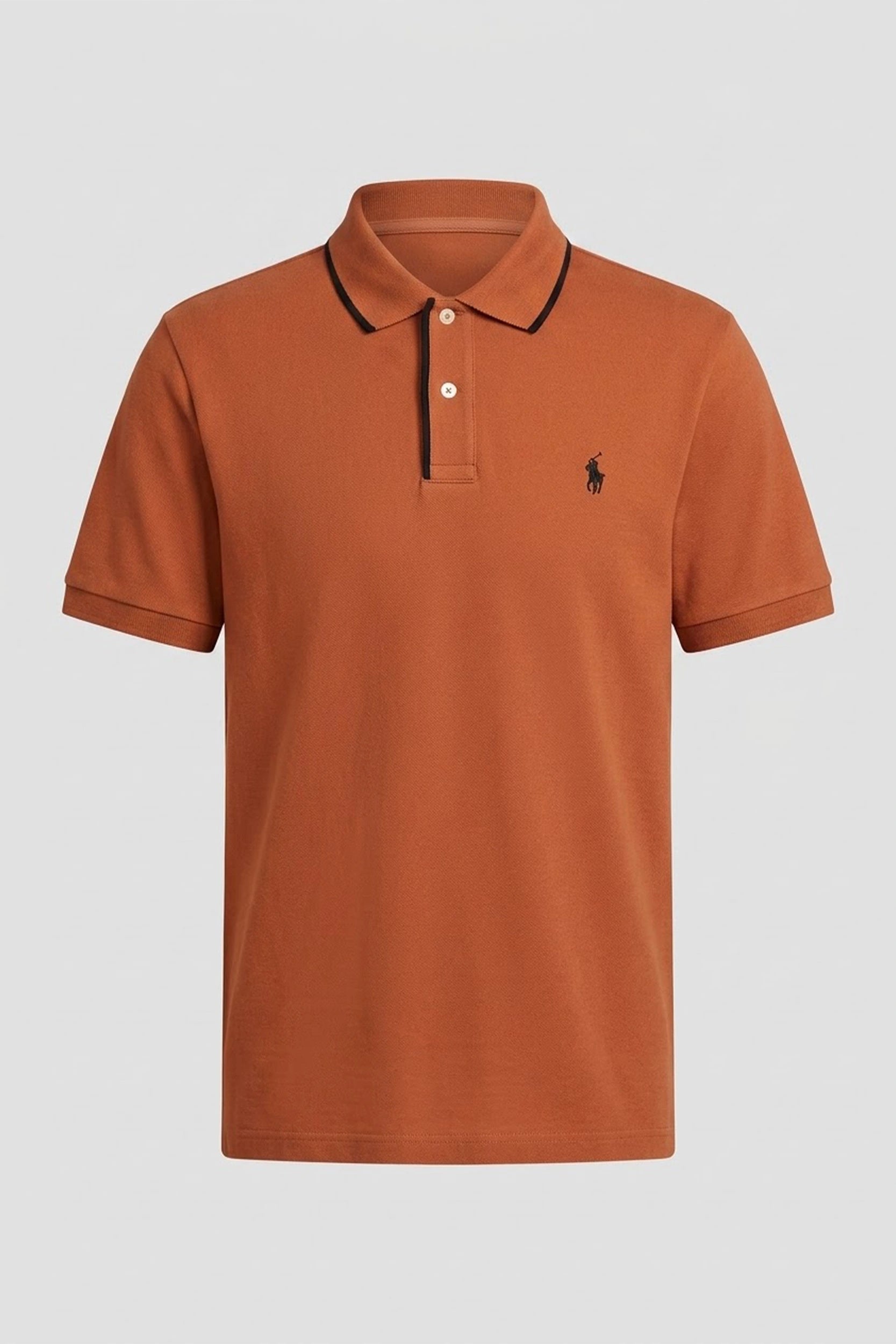 Classic Polo Shirt with Lined Collar for Men - Cotton
