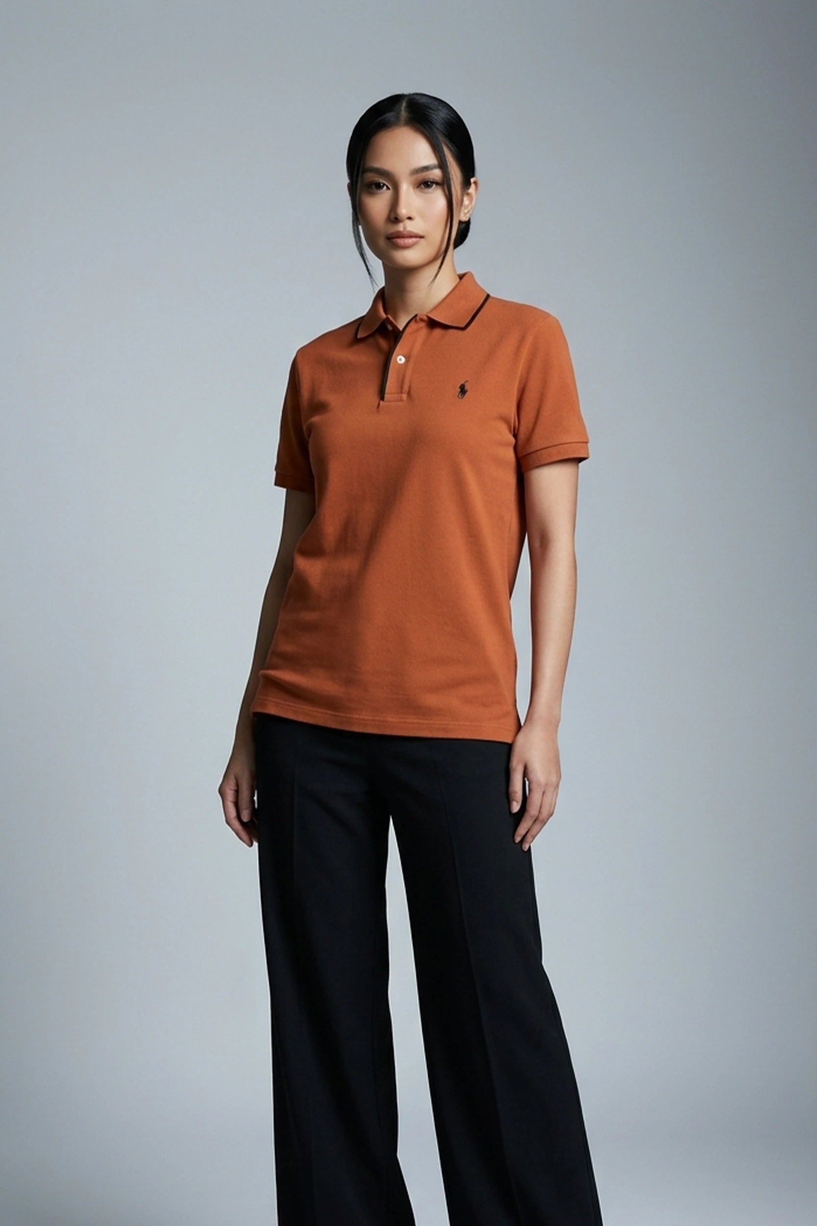 Classic Polo Shirt with Lined Collar for Men - Cotton