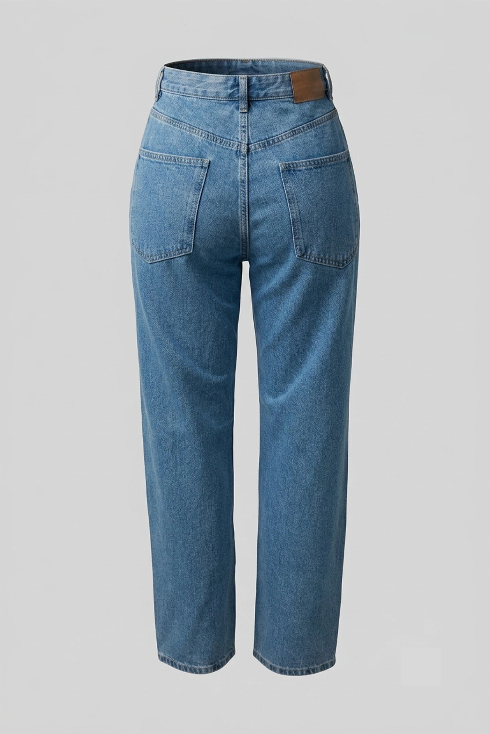 Denim Mom Jeans - High Waist Trendy Fit