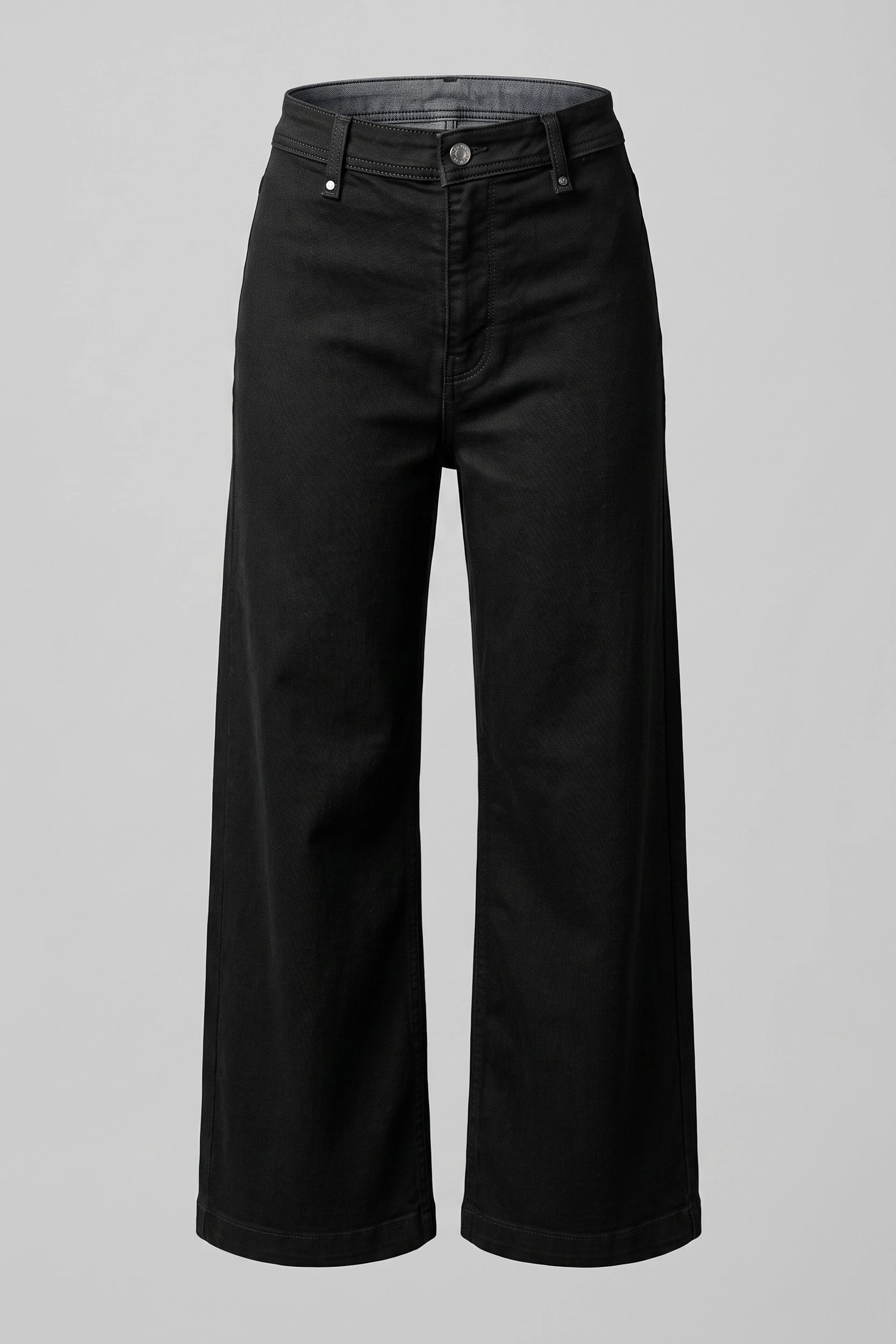 Relaxed Super High Rise Wide Leg Denim Pants Women Black