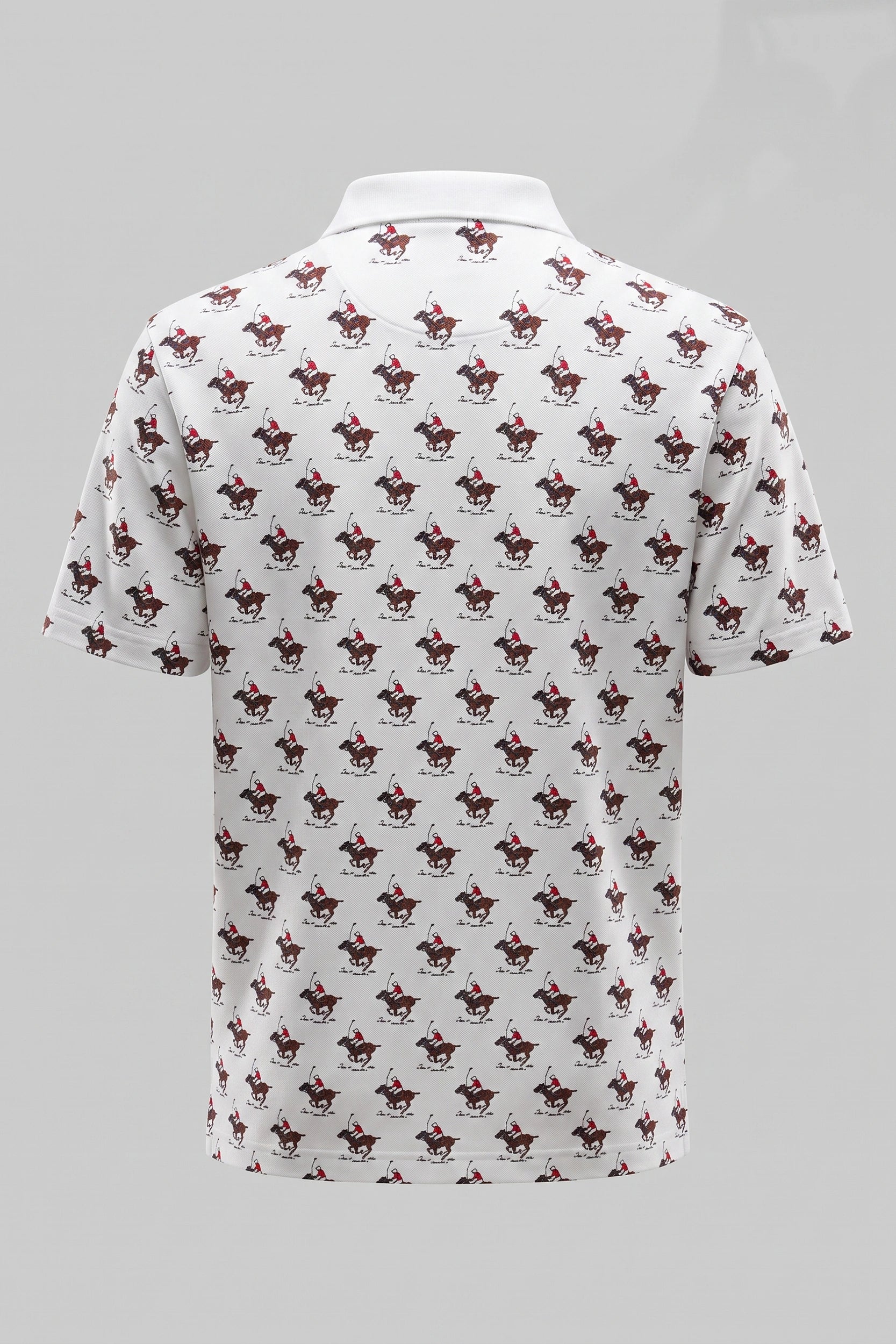 Equestrian Design Slim Fit Polo Shirt for Men - Cotton