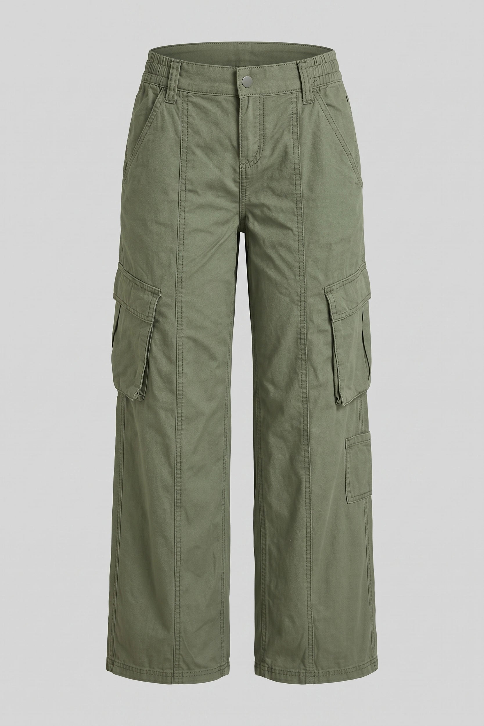 High Rise 5 Pocket Soft Cargo Pants Women Casual