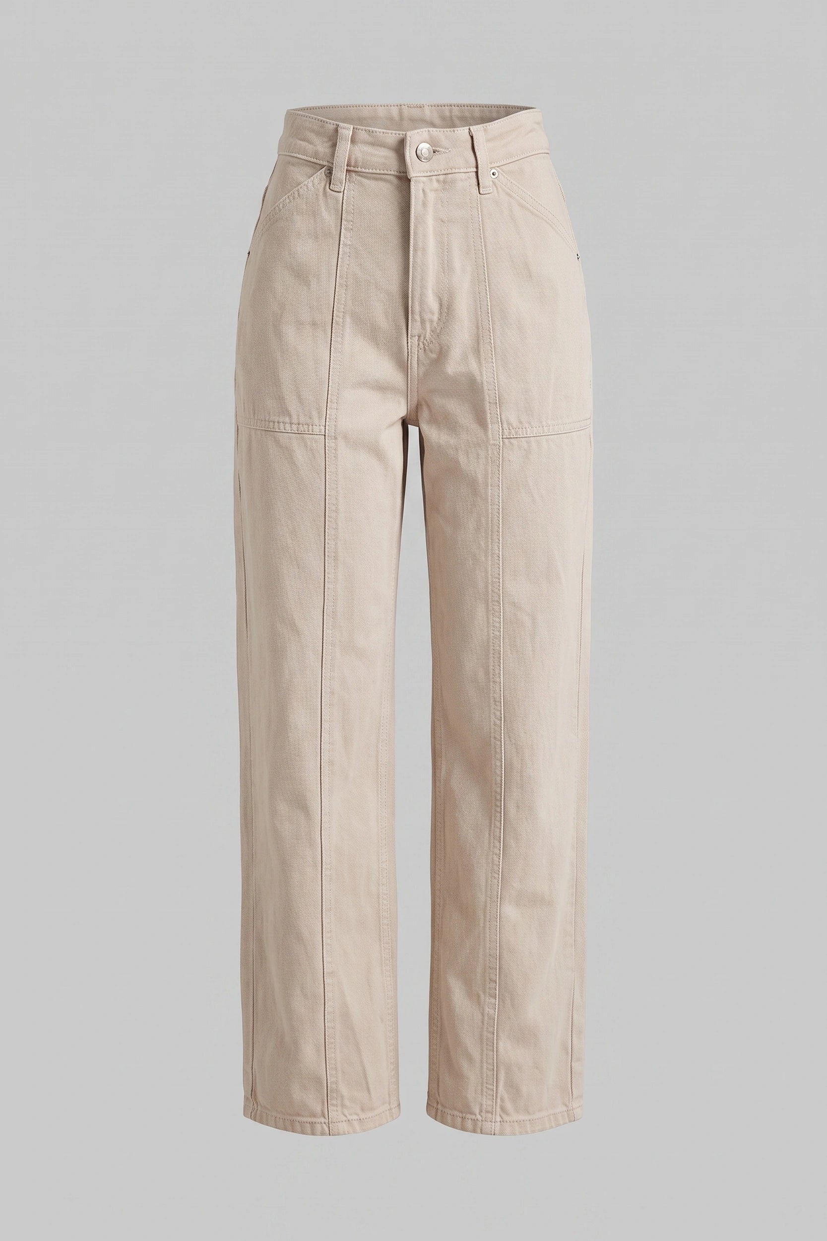High Rise Straight Cut Pants Women Denim