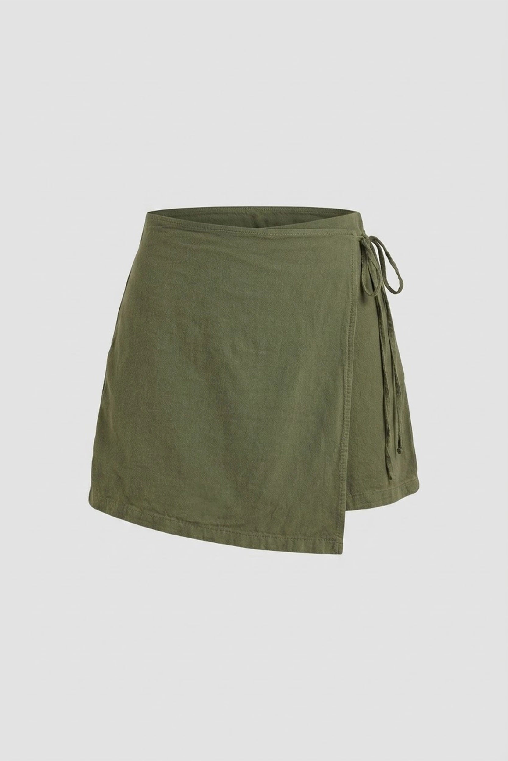 High Rise Skort with Side Ribbon Women Casual Skirt
