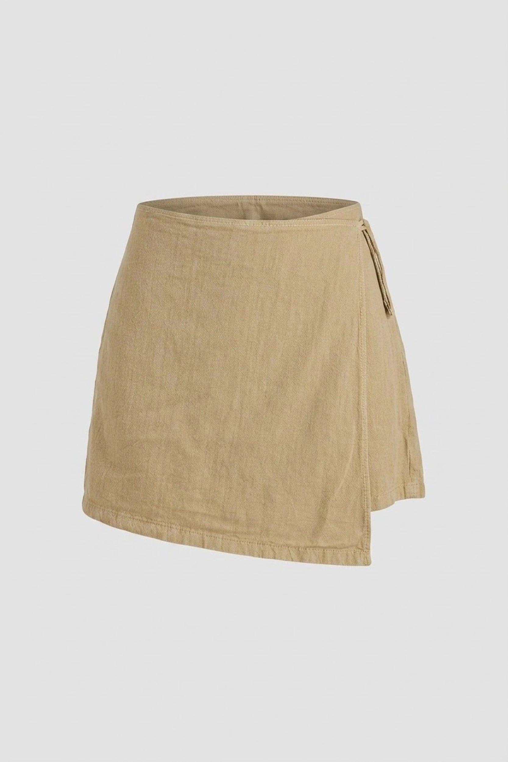 High Rise Skort with Side Ribbon Women Casual Skirt