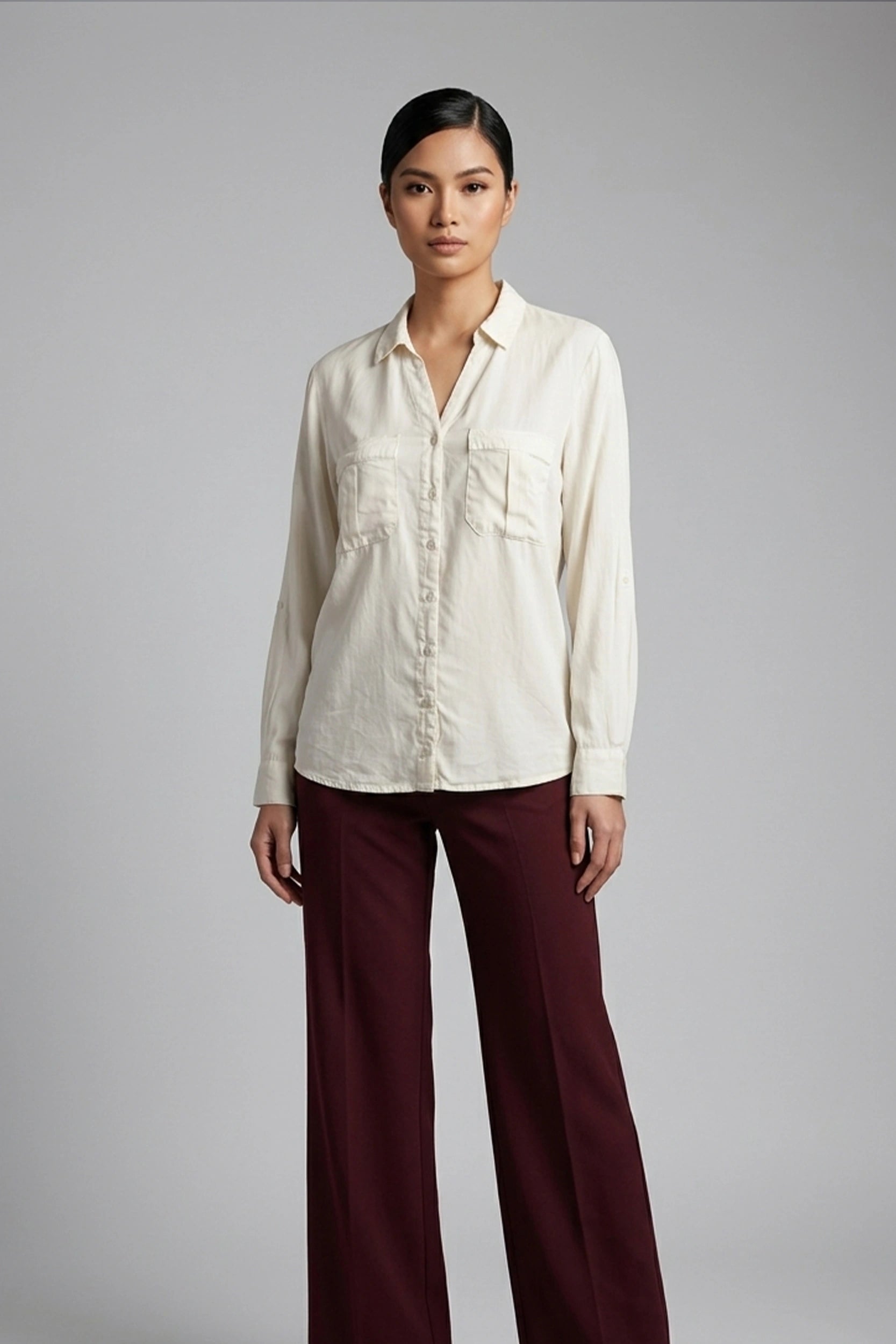 Ladies Cotton Longsleeve Top - Soft Everyday Shirt