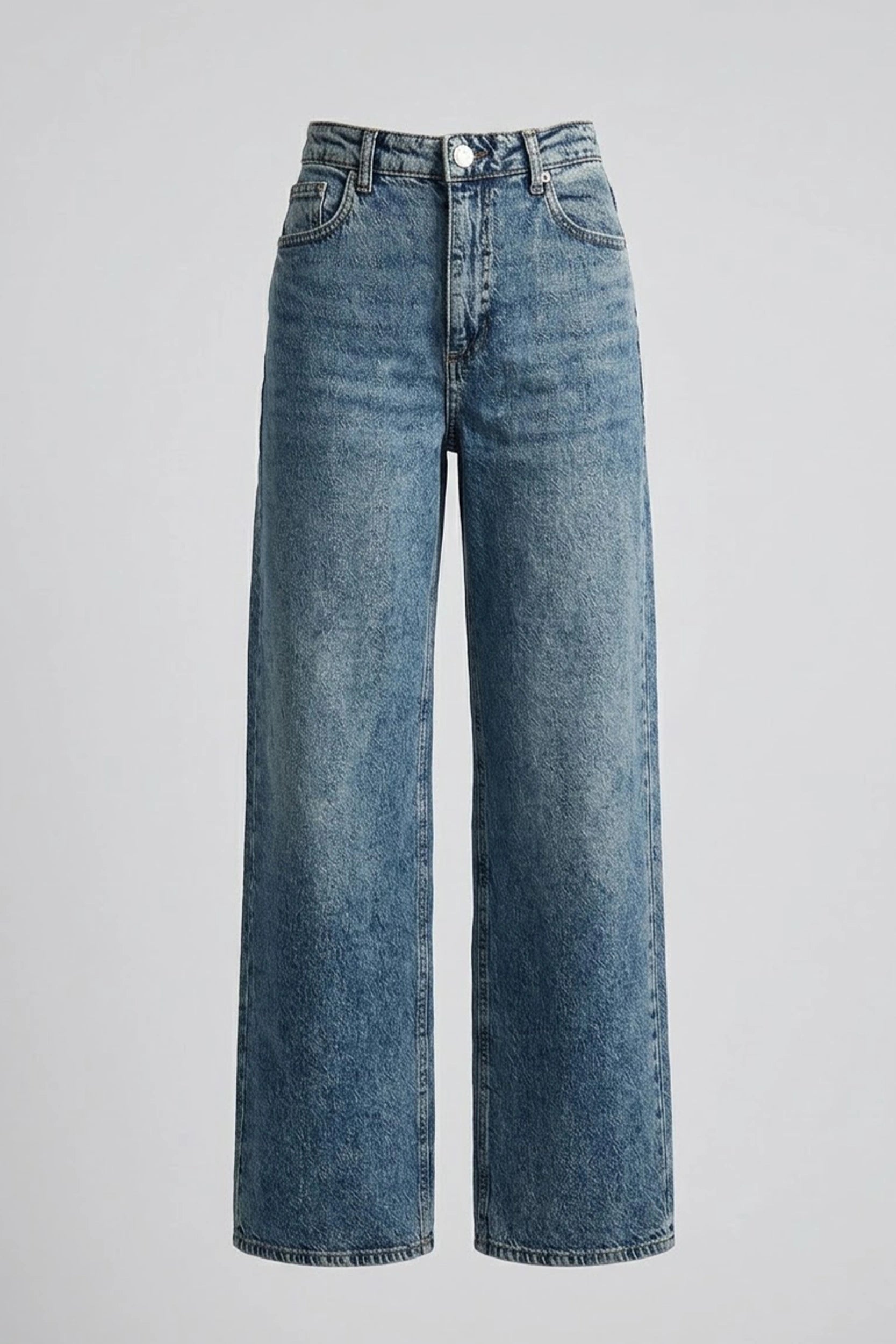 Ladies Straight Cut High Rise Denim Jeans