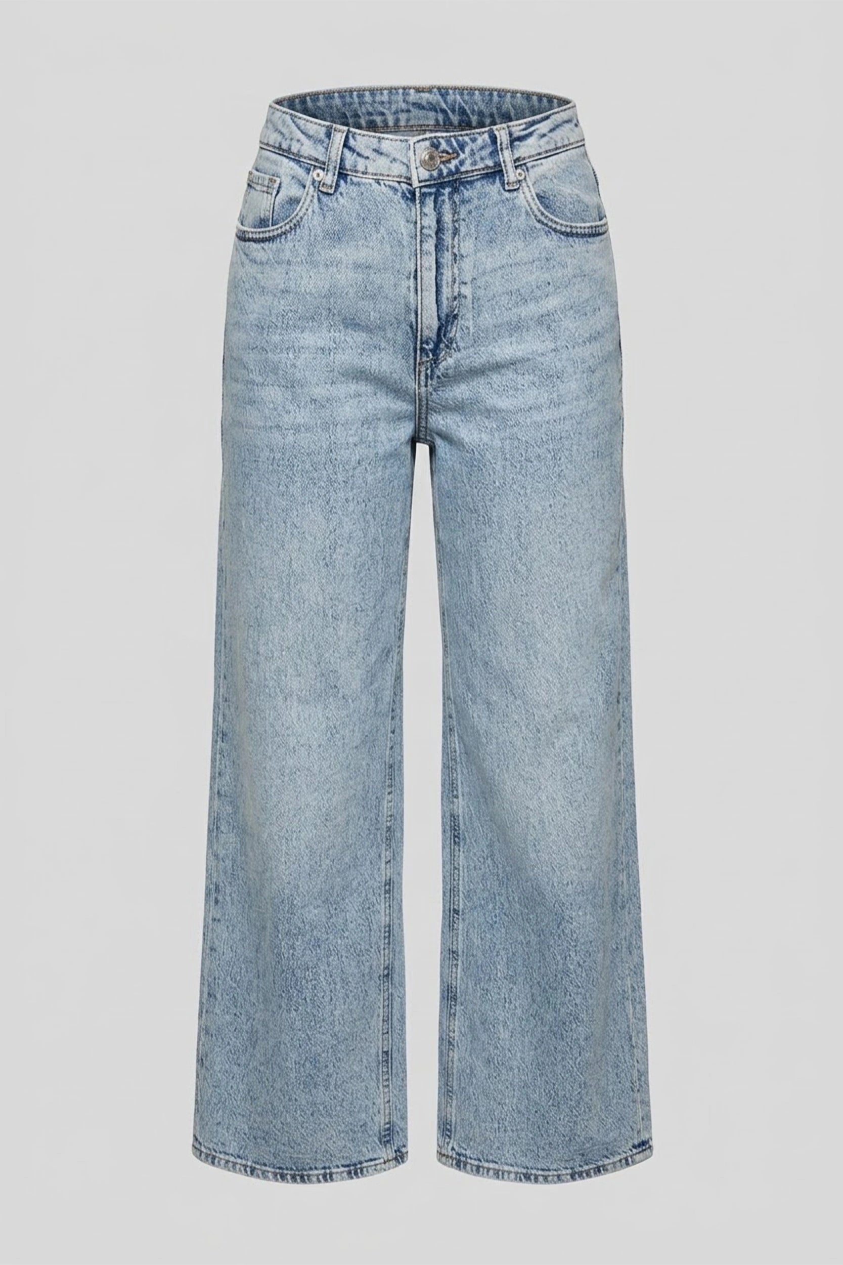 Ladies Straight Cut High Rise Denim Jeans