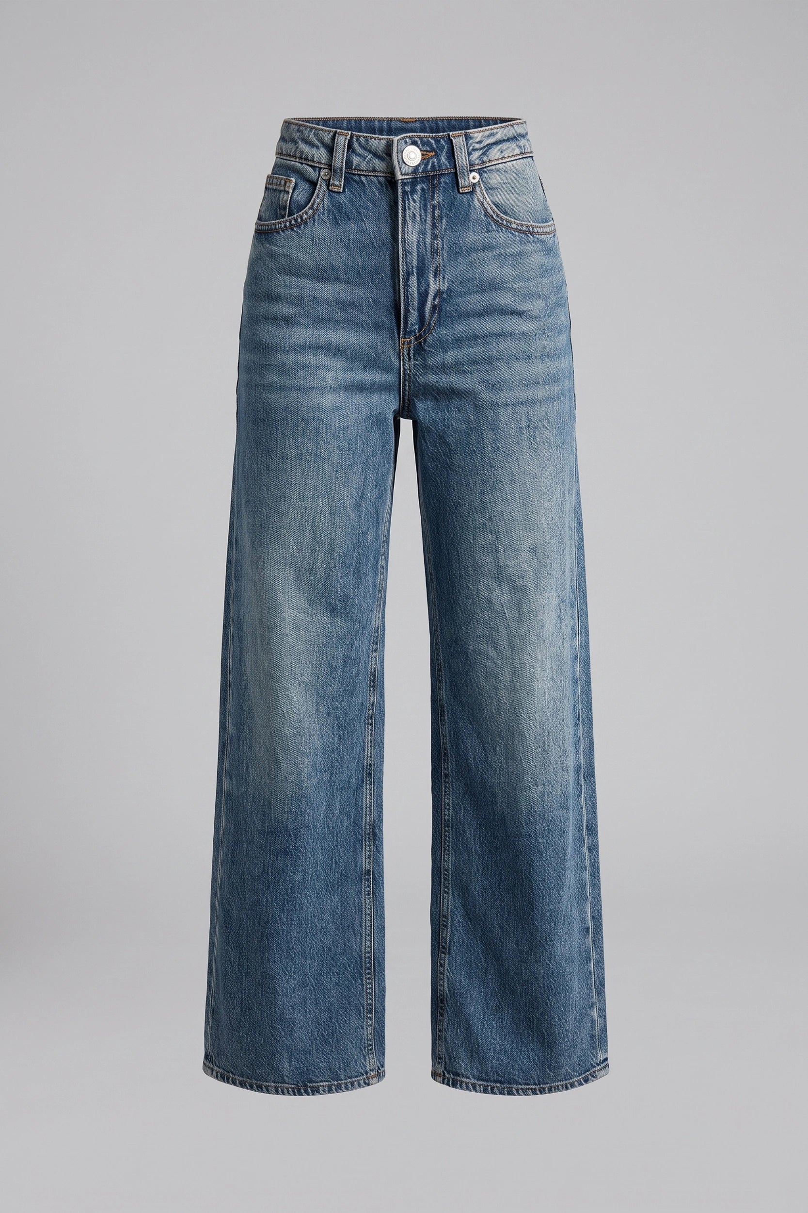 Ladies Straight Cut High Rise Denim Jeans