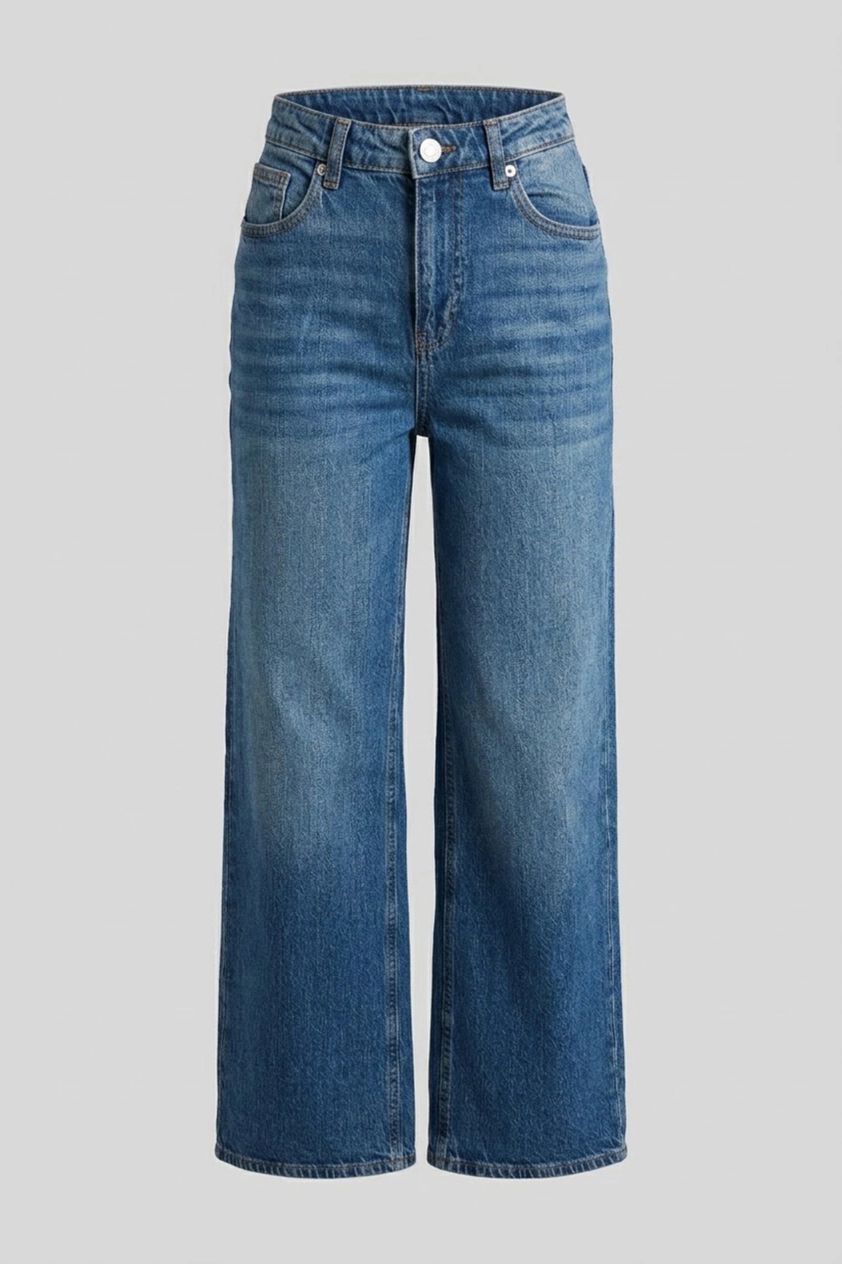 Ladies Straight Cut High Rise Denim Jeans