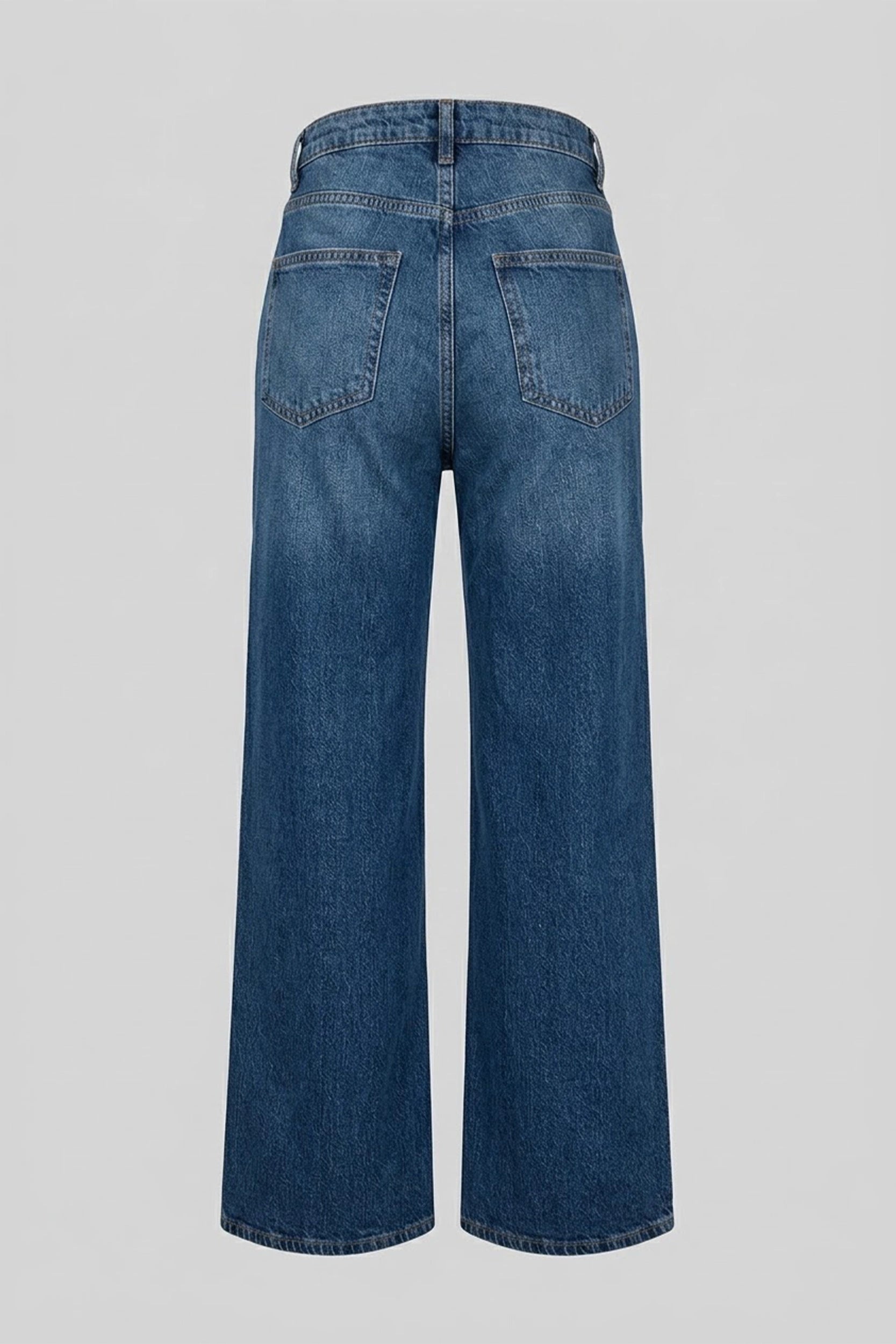 Ladies Straight Cut High Rise Denim Jeans
