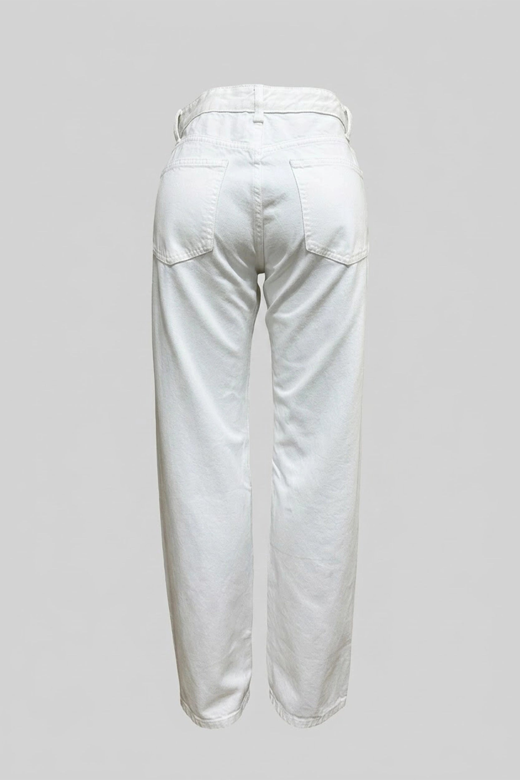 Ladies Straight Cut Mid Rise Denim Jeans