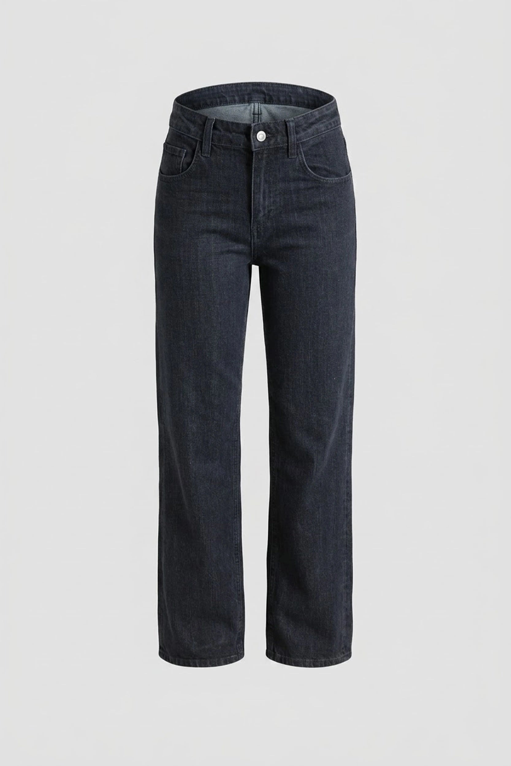 Ladies Straight Cut Mid Rise Denim Jeans