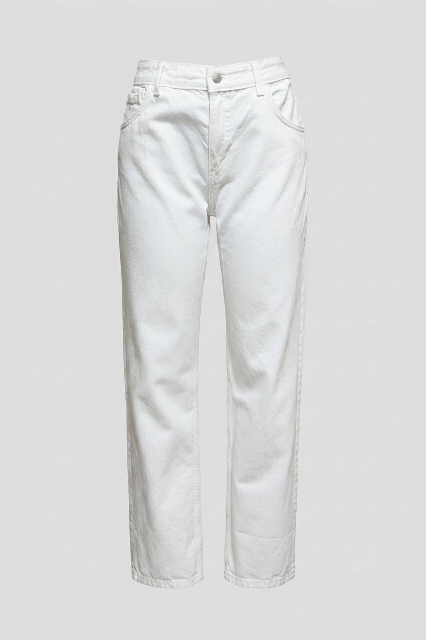 Ladies Straight Cut Mid Rise Denim Jeans