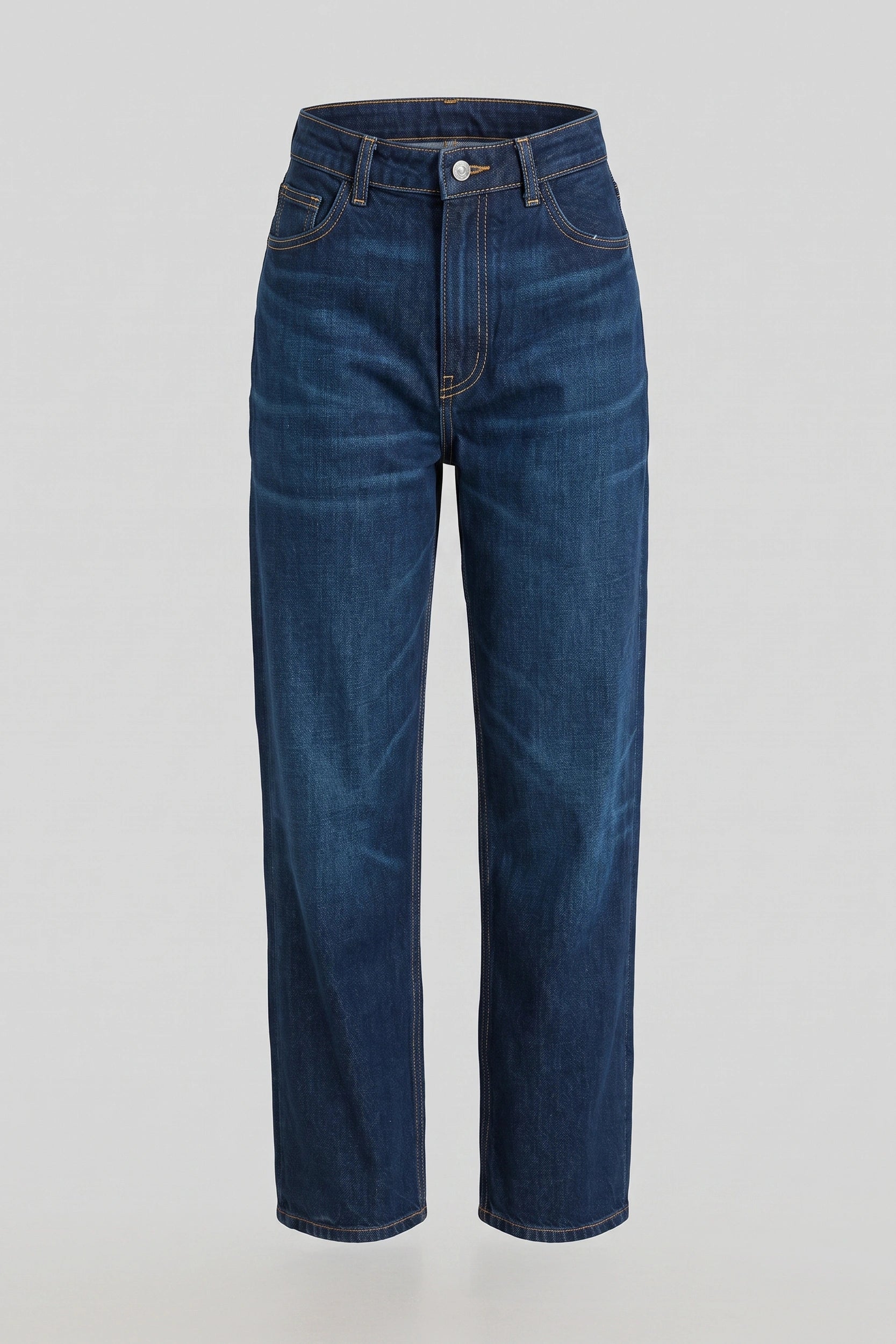 Ladies Straight Cut Mid Rise Denim Jeans