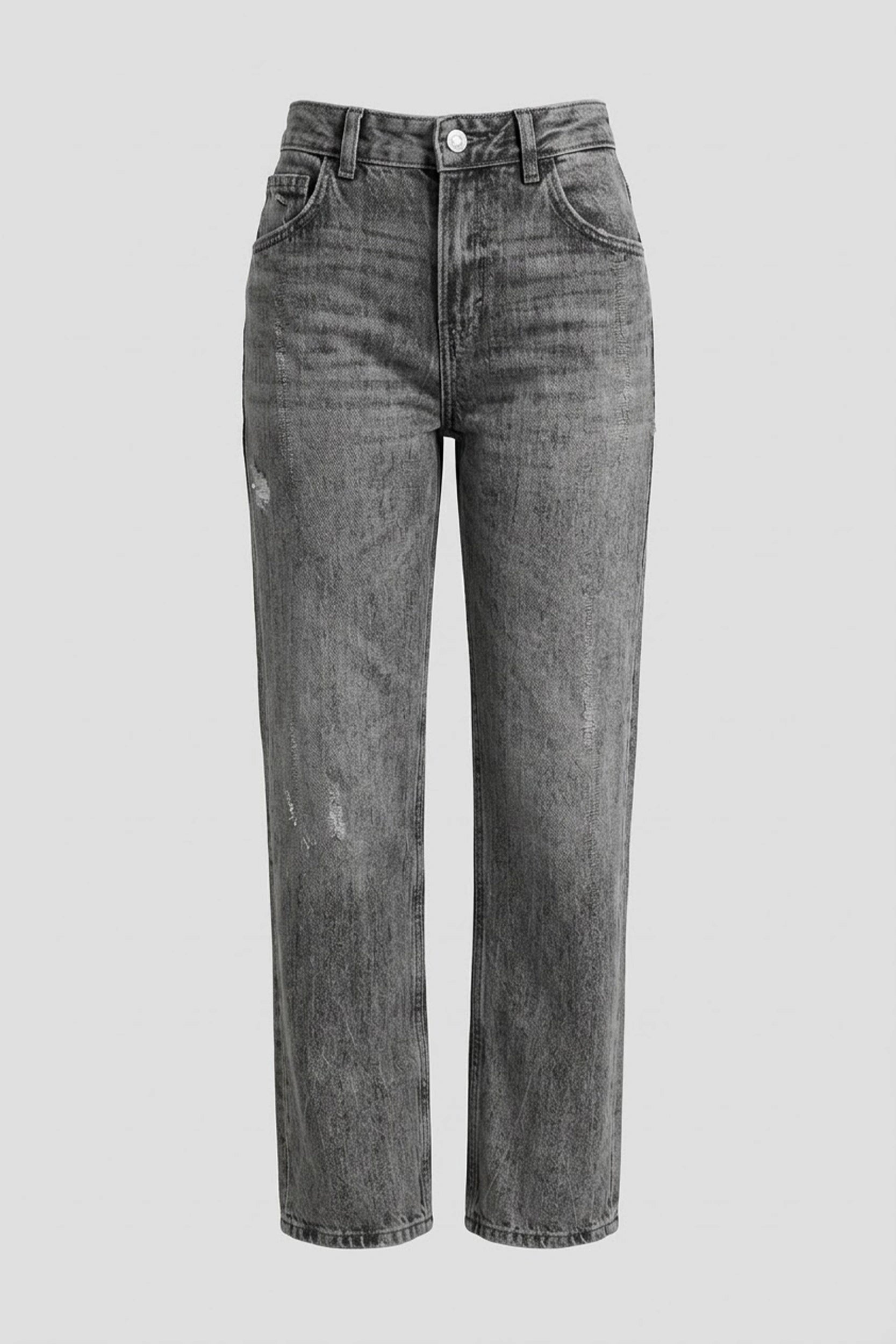 Ladies Straight Cut Mid Rise Denim Jeans