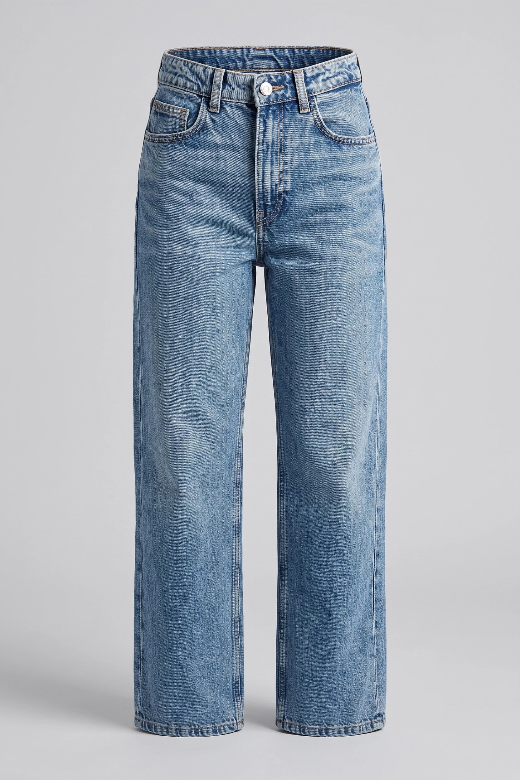 Ladies Straight Cut Slim Fit High Rise Jeans