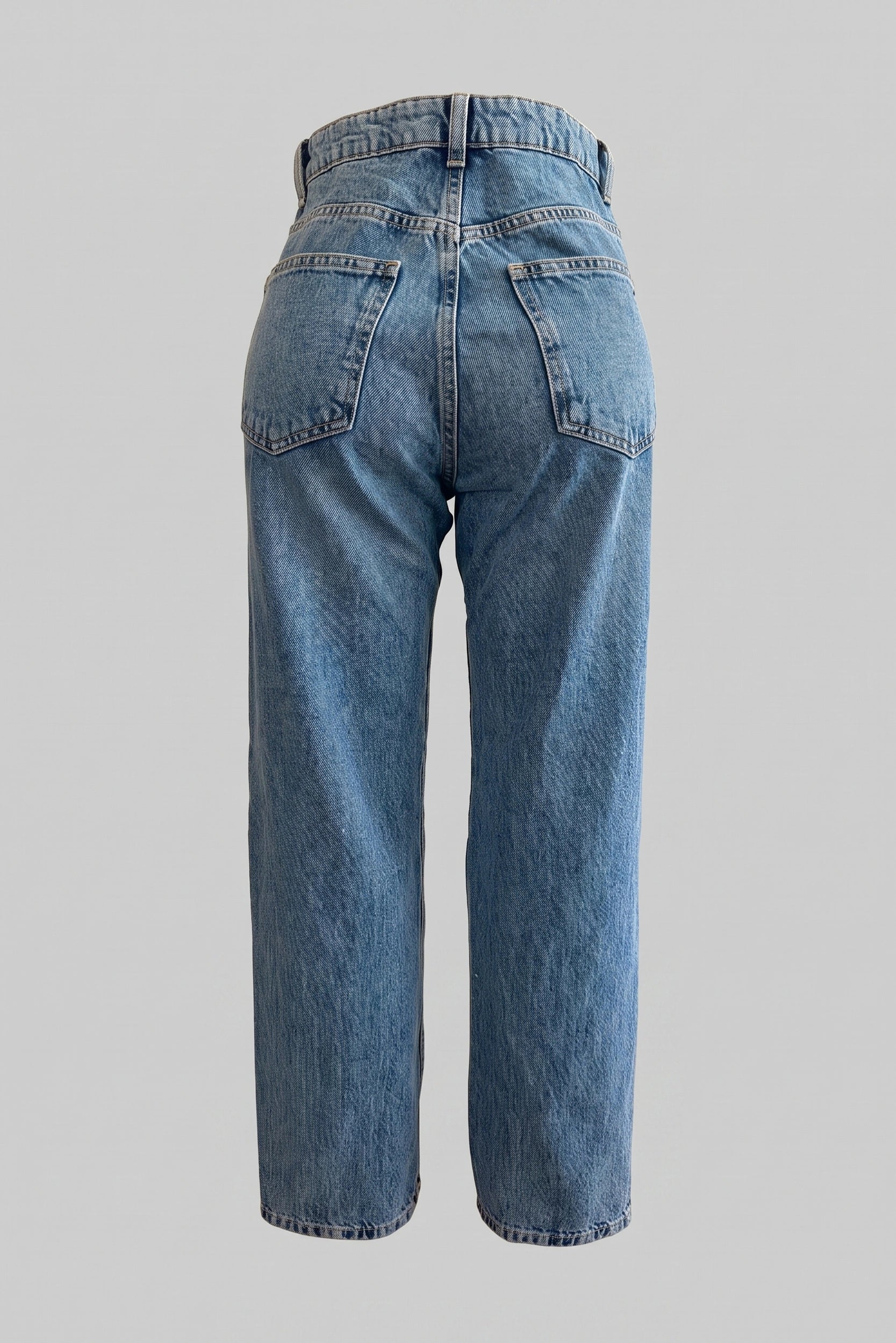 Ladies Straight Cut Slim Fit High Rise Jeans