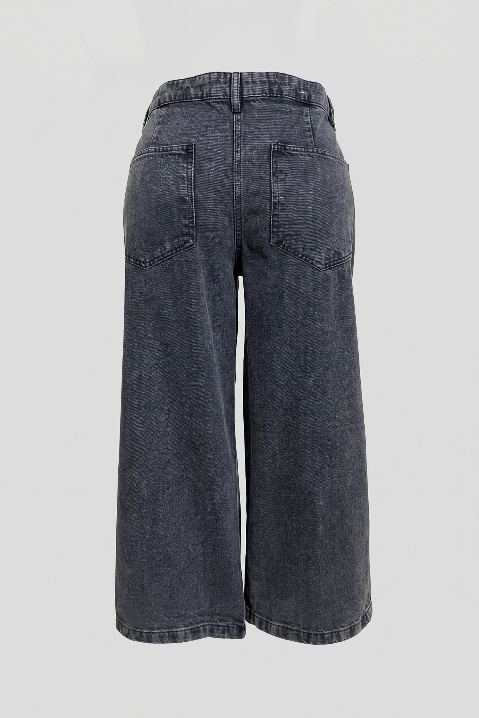 Ladies Wide Leg High Rise Jeans - Relaxed Comfort Fit