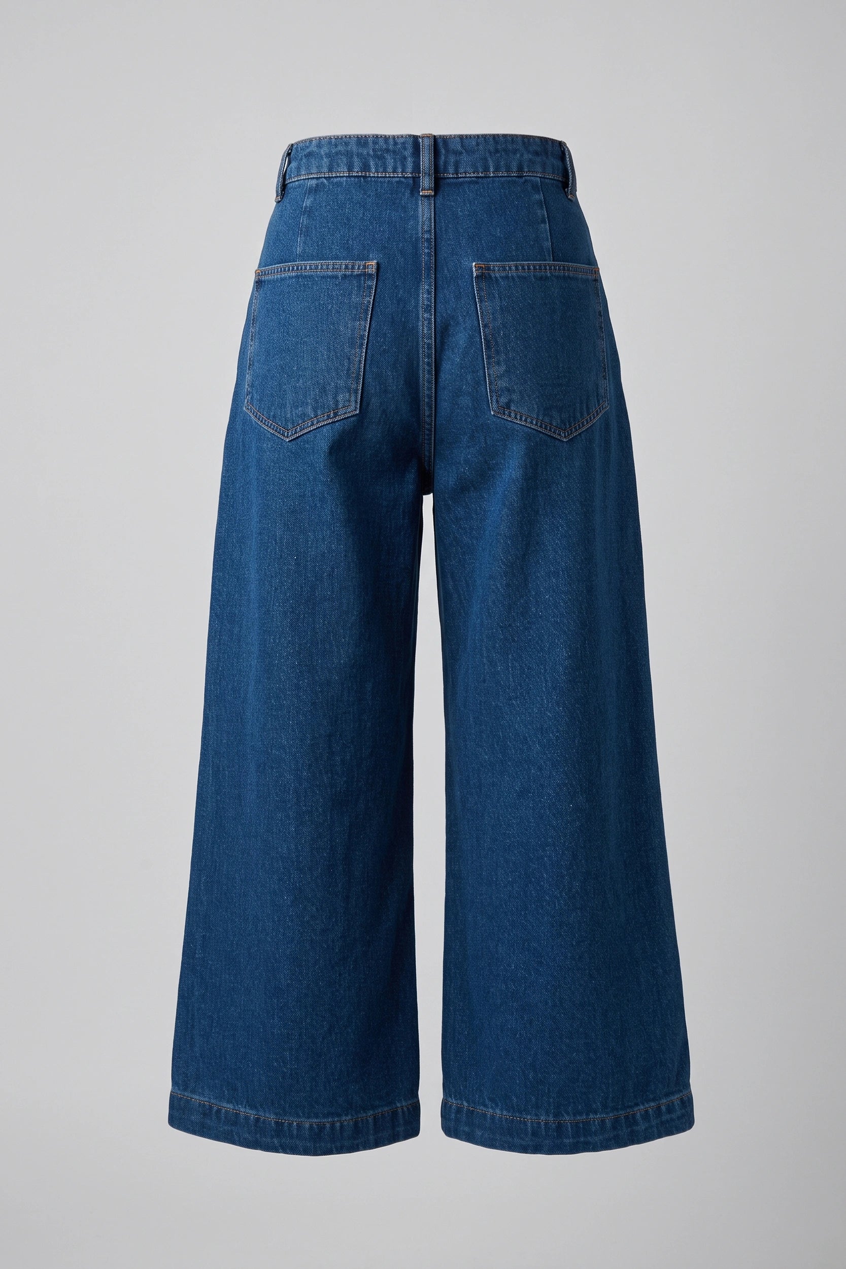 Ladies Wide Leg High Rise Jeans - Relaxed Comfort Fit