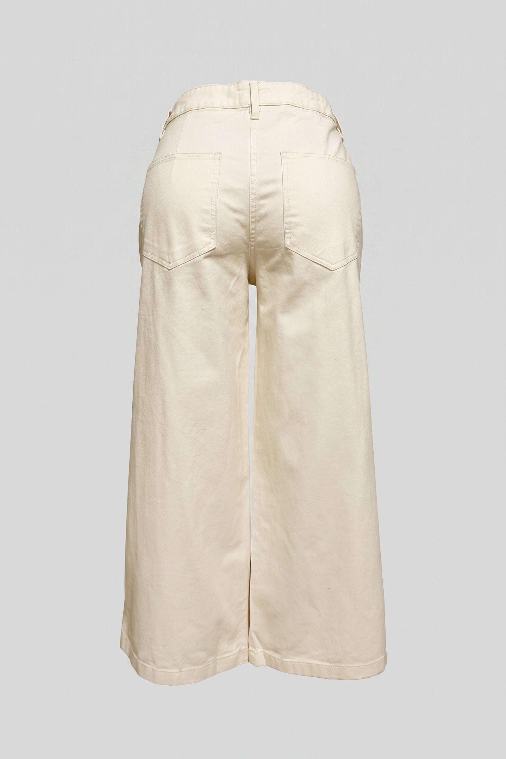 Ladies Wide Leg High Rise Jeans - Relaxed Comfort Fit