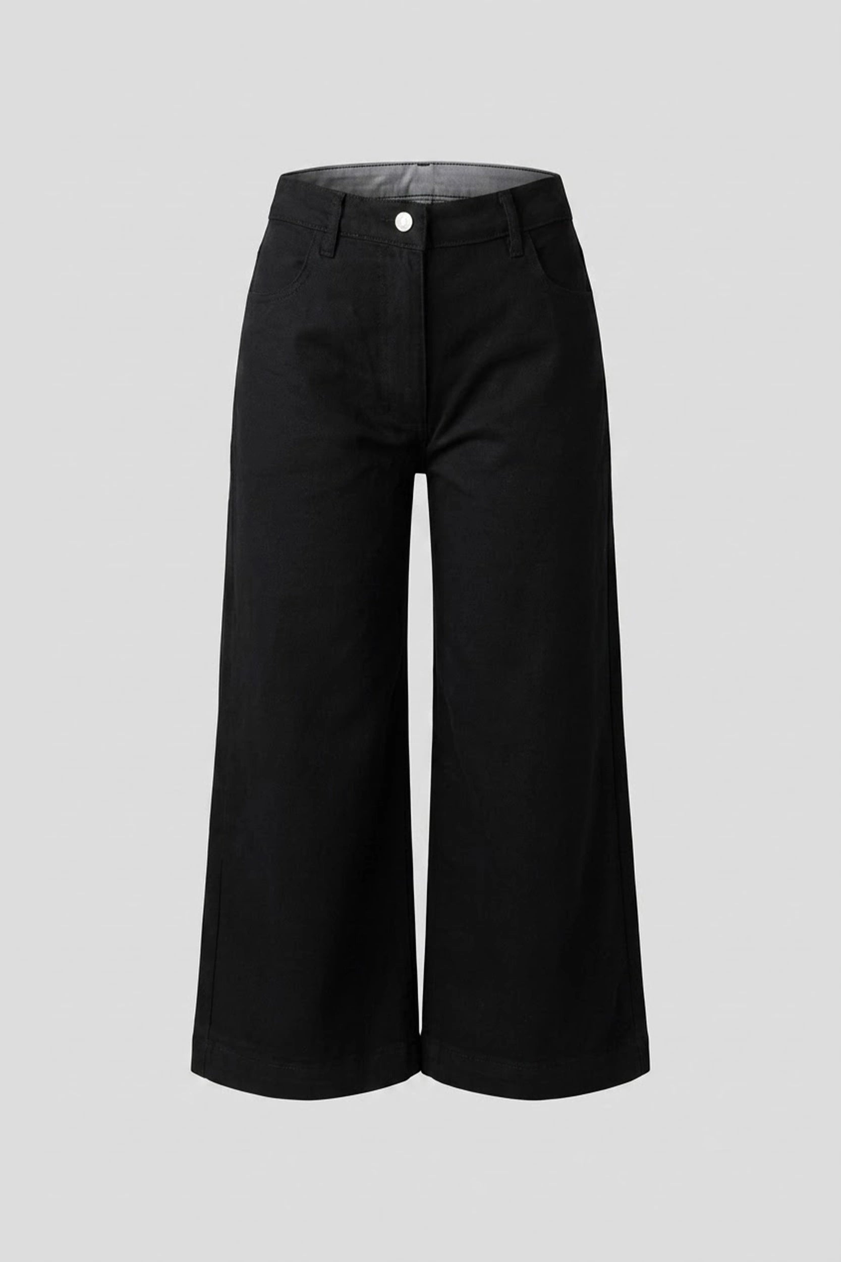 Ladies Wide Leg High Rise Jeans - Relaxed Comfort Fit