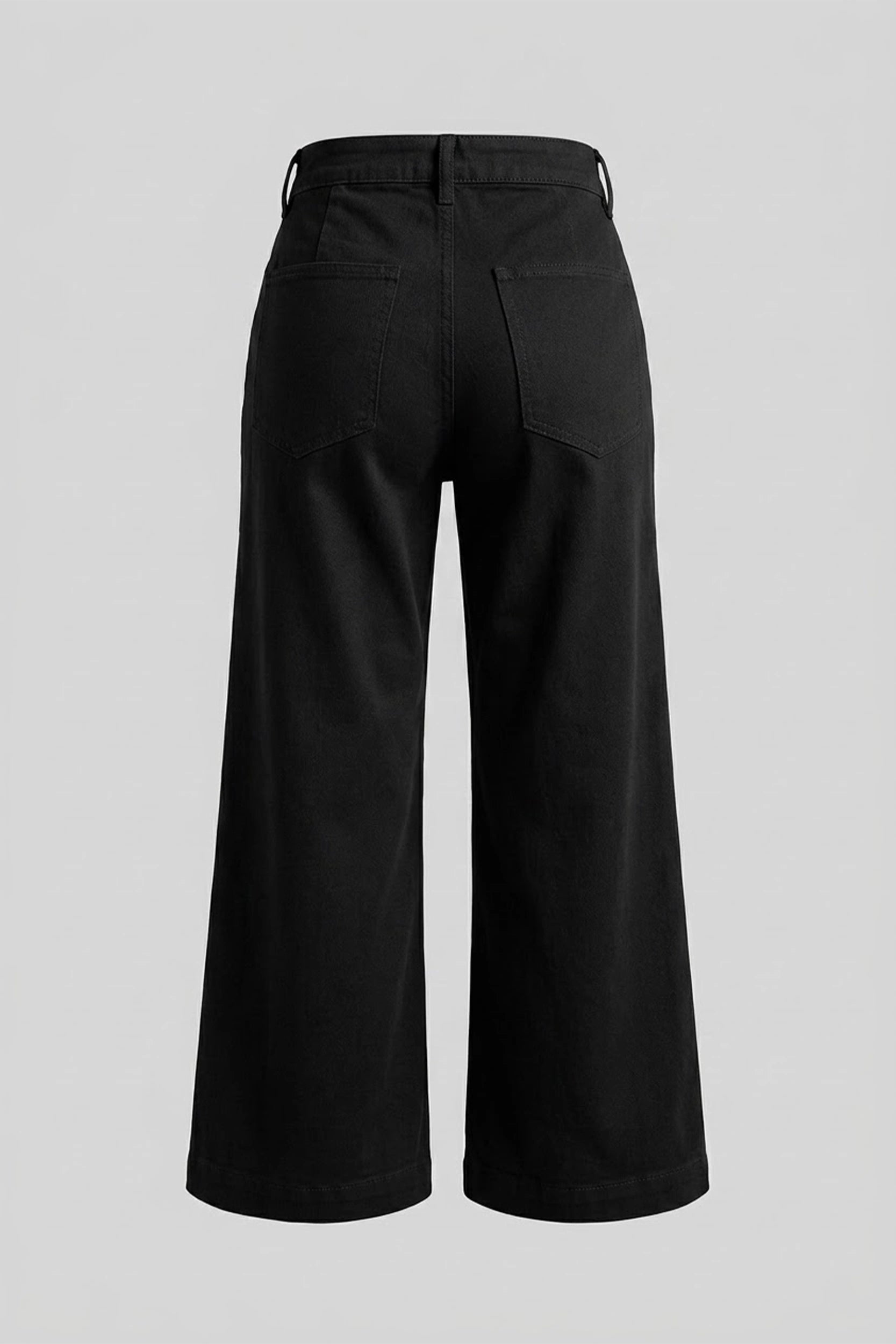 Ladies Wide Leg High Rise Jeans - Relaxed Comfort Fit