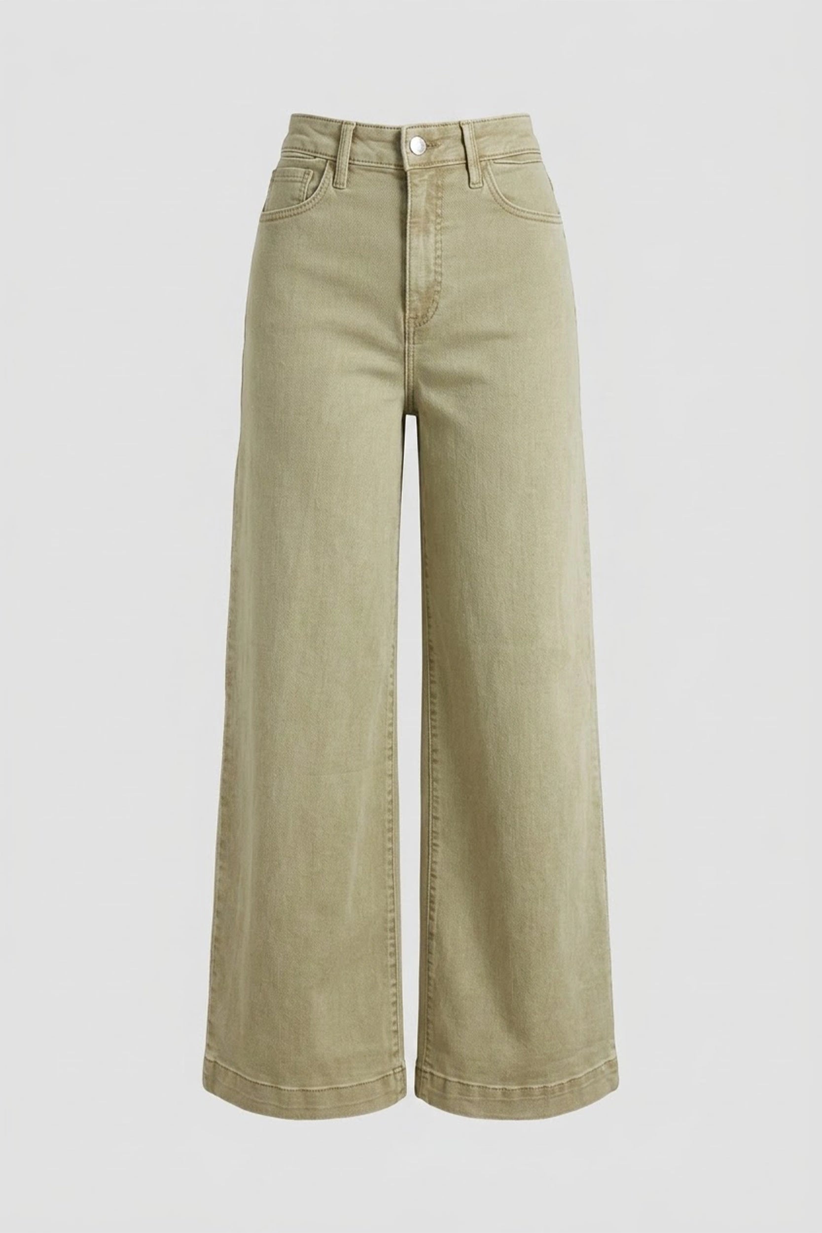 Ladies Wide Leg High Rise Denim Jeans