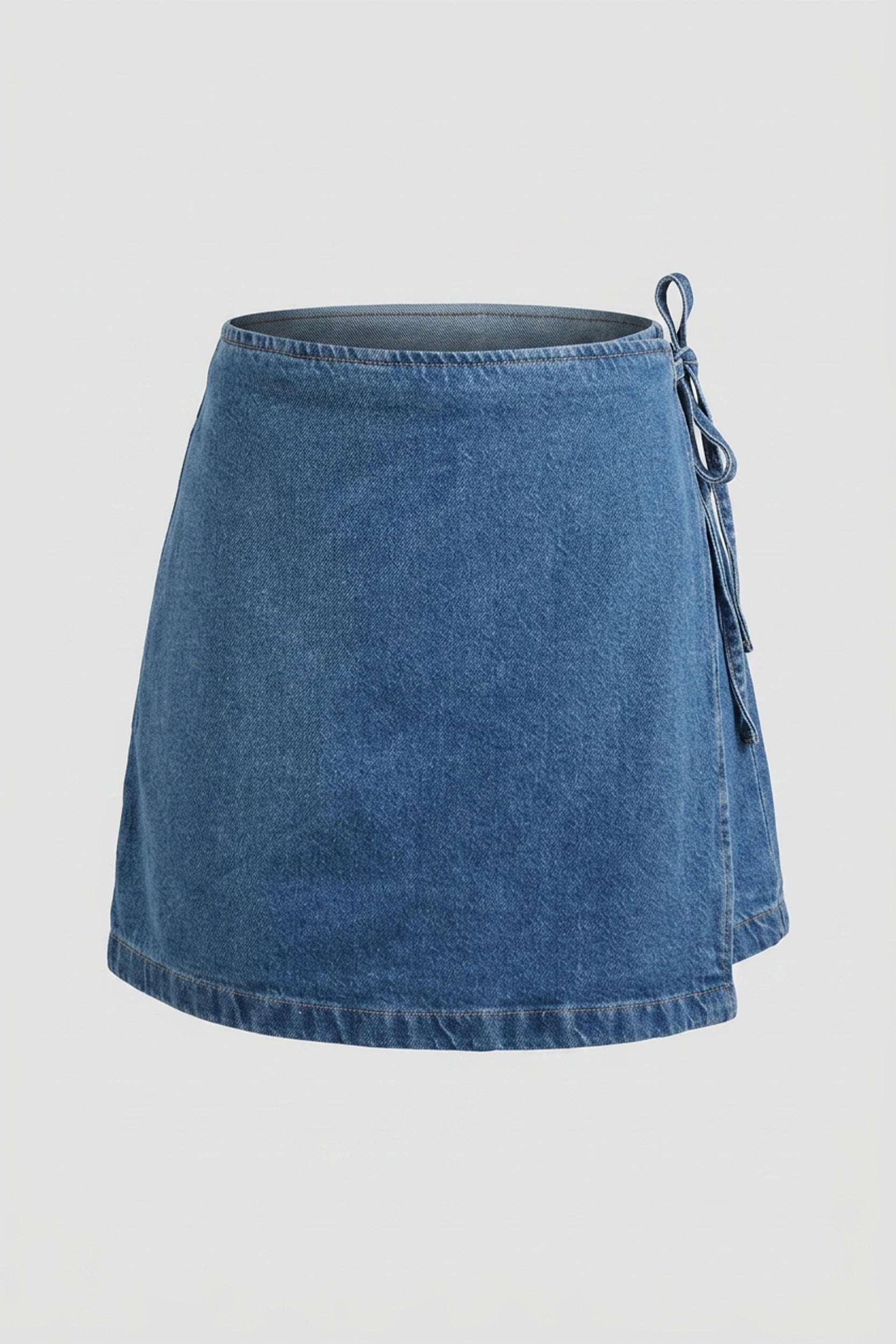 Ladies Denim Wrap Skort High Waist Women's Skirt Short
