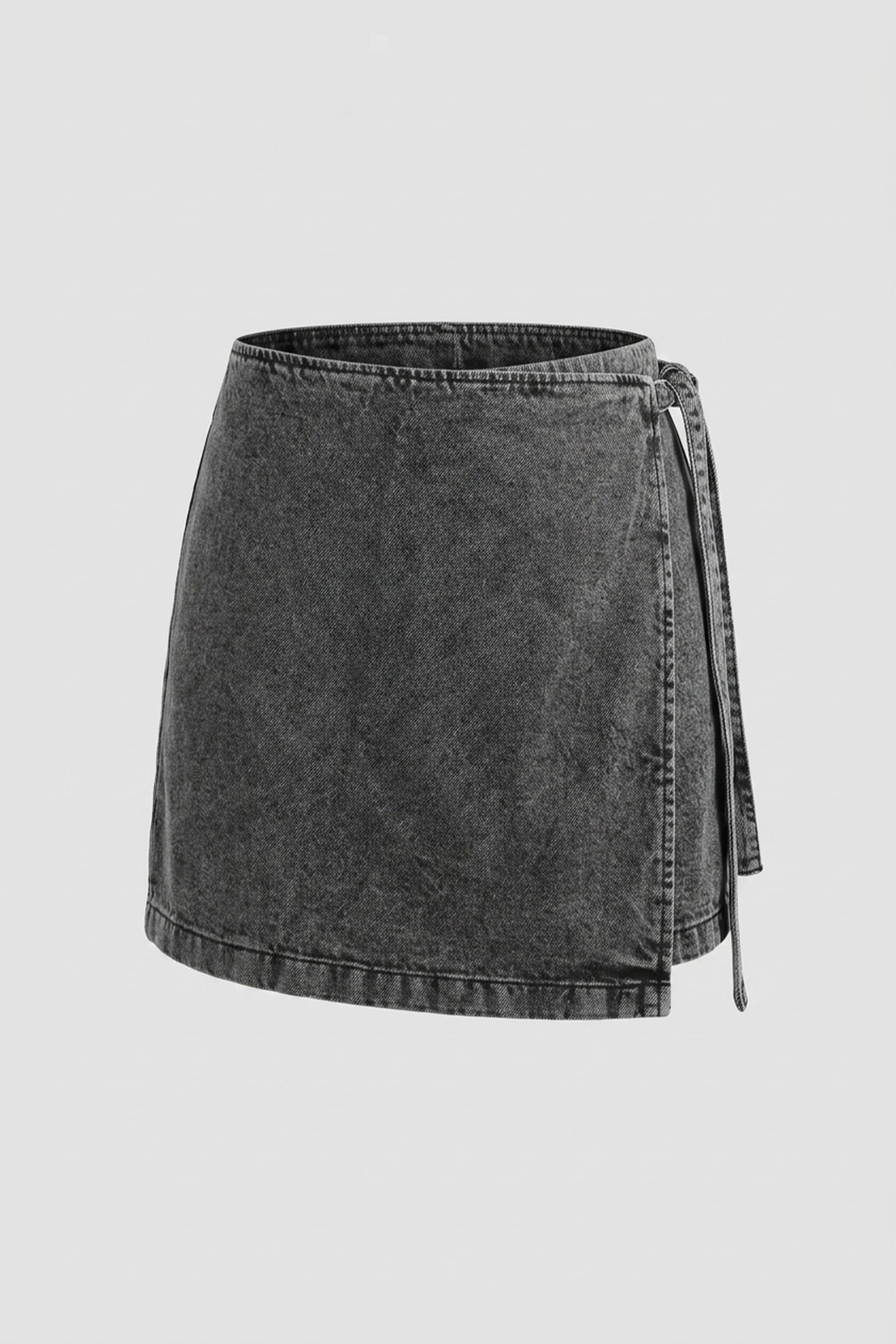 Ladies Denim Wrap Skort High Waist Women's Skirt Short