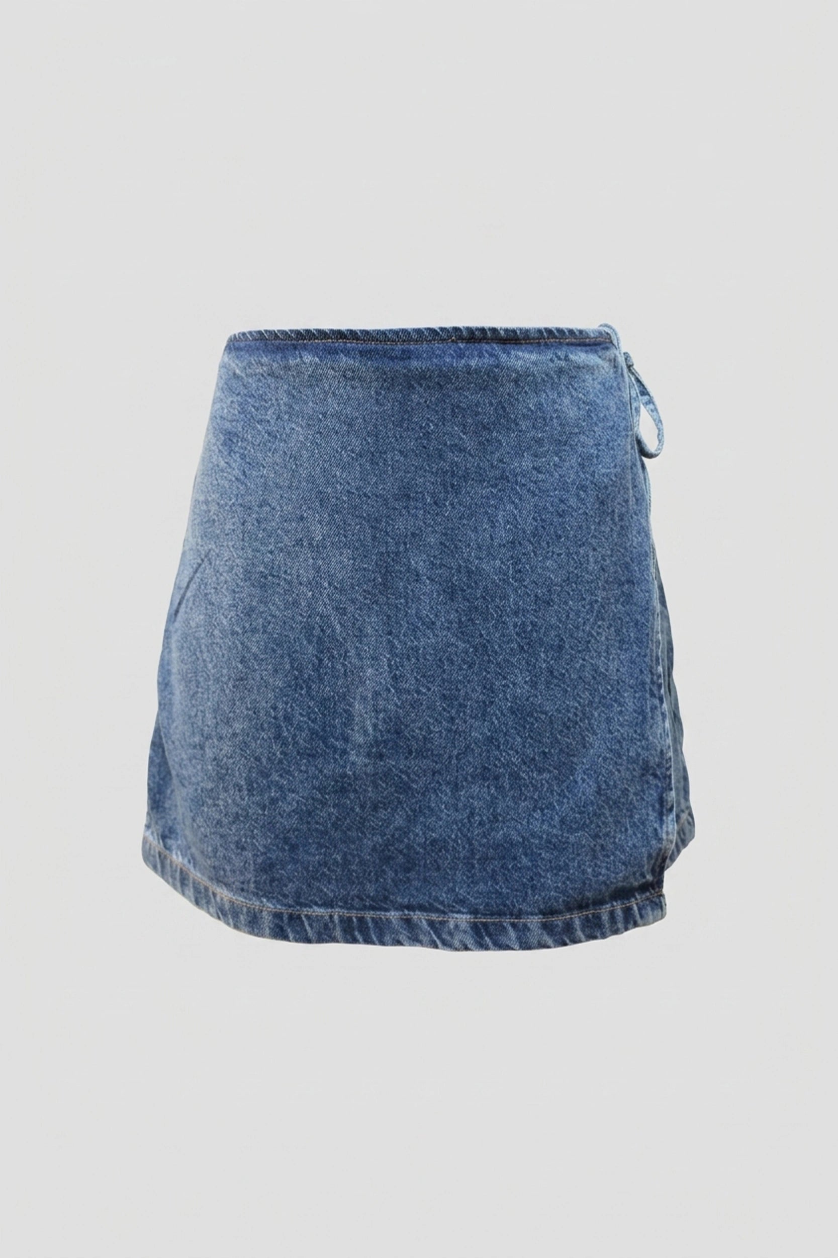 Ladies Denim Wrap Skort High Waist Women's Skirt Short