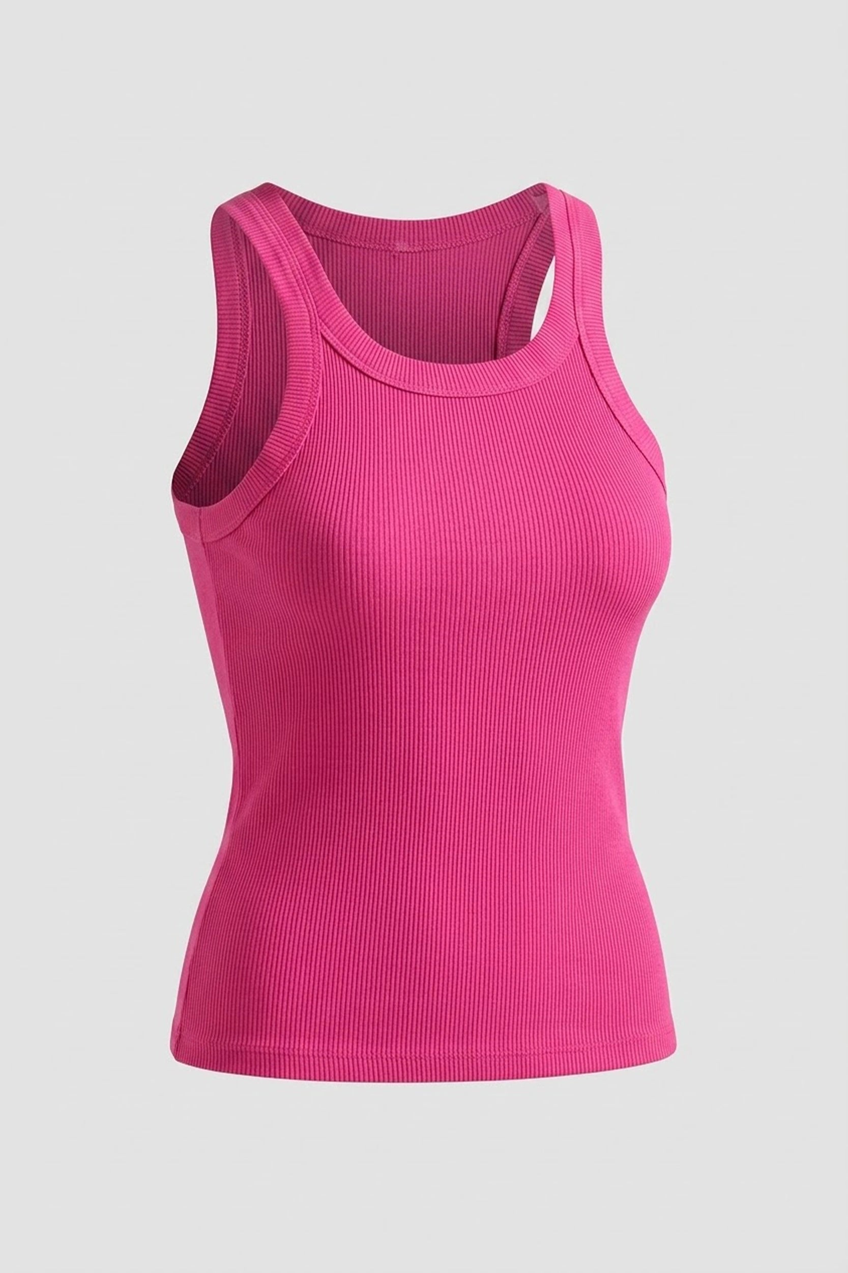 Ladies Full Length Rib Tank Top - Casual Everyday