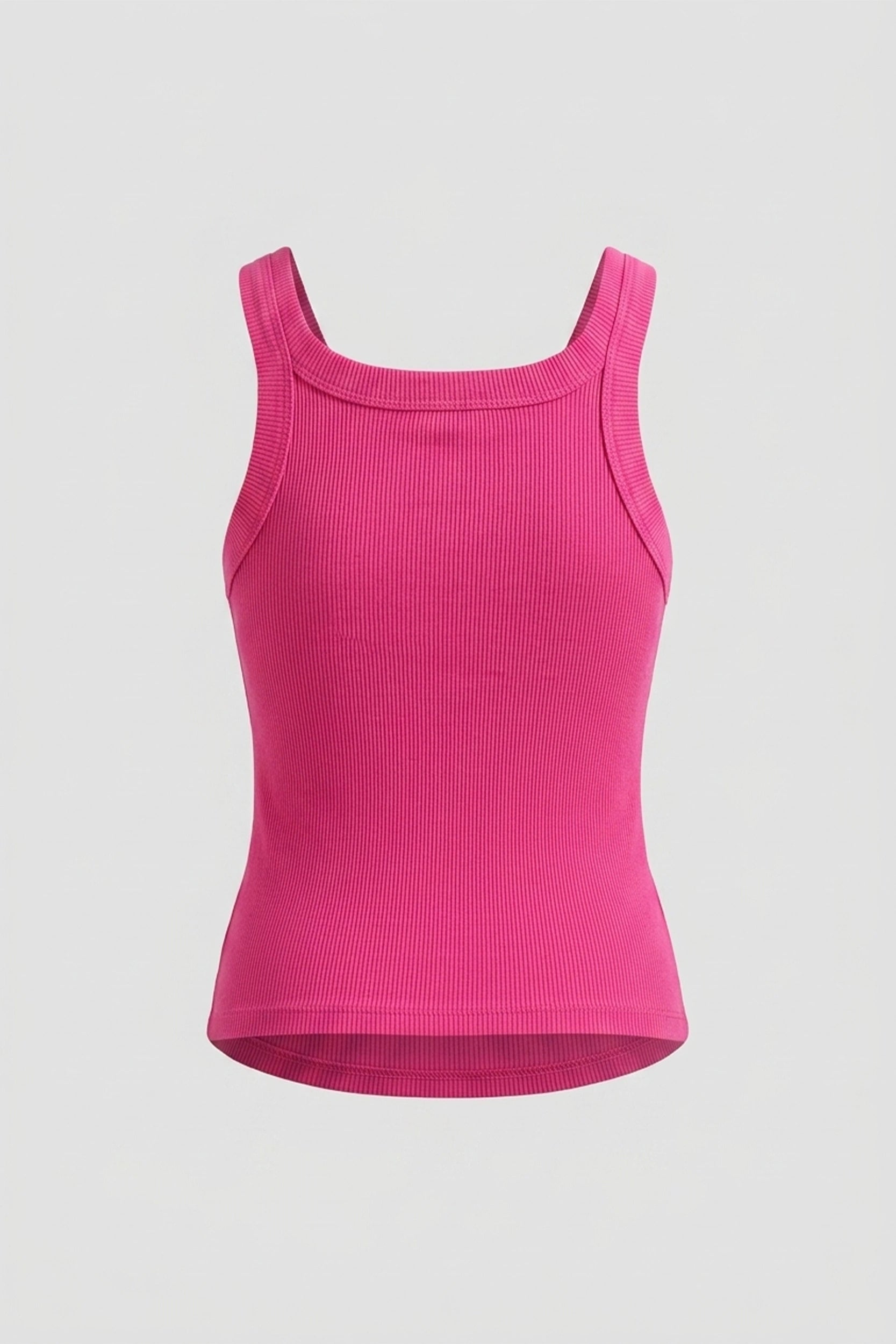 Ladies Full Length Rib Tank Top - Casual Everyday
