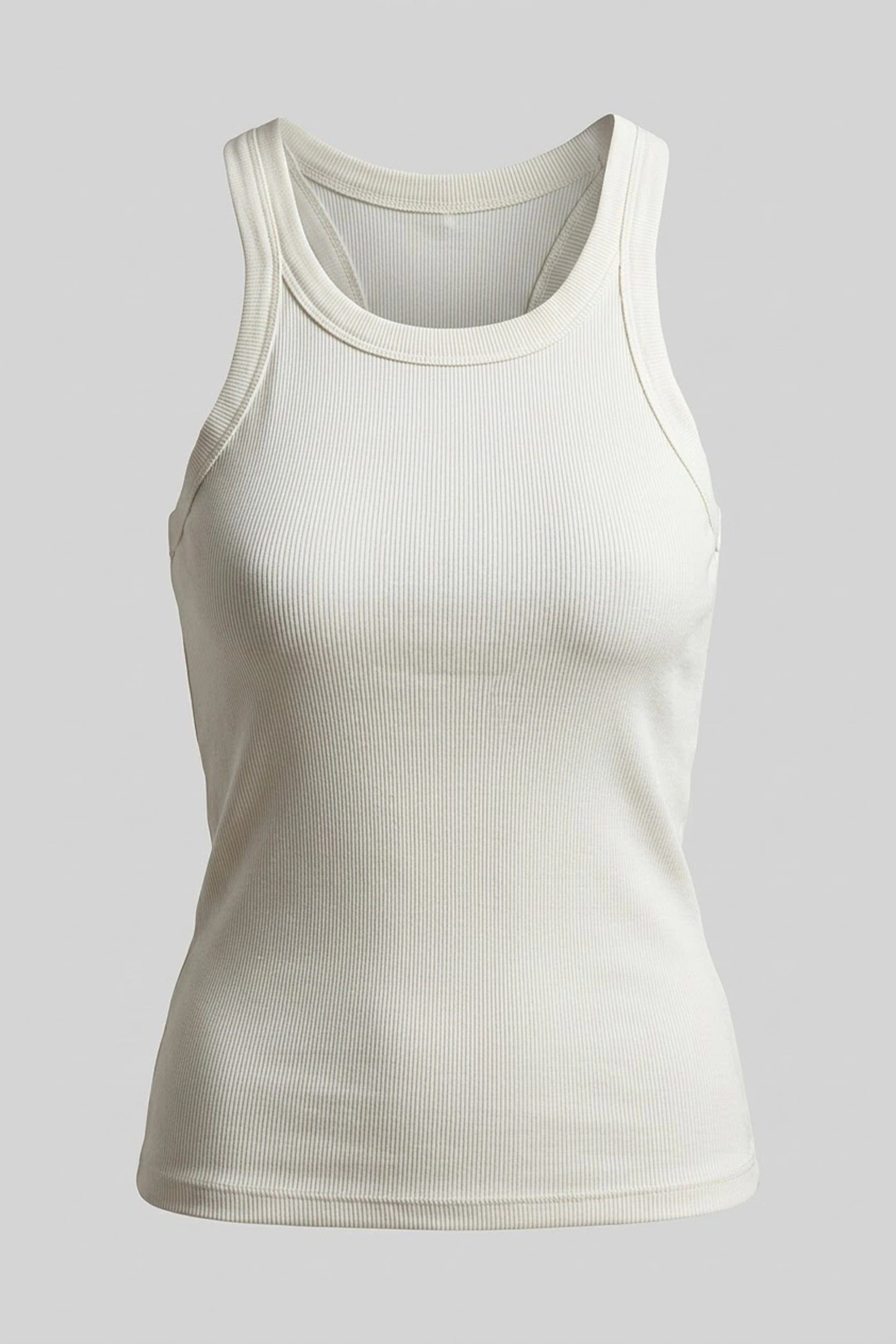 Ladies Full Length Rib Tank Top - Casual Everyday