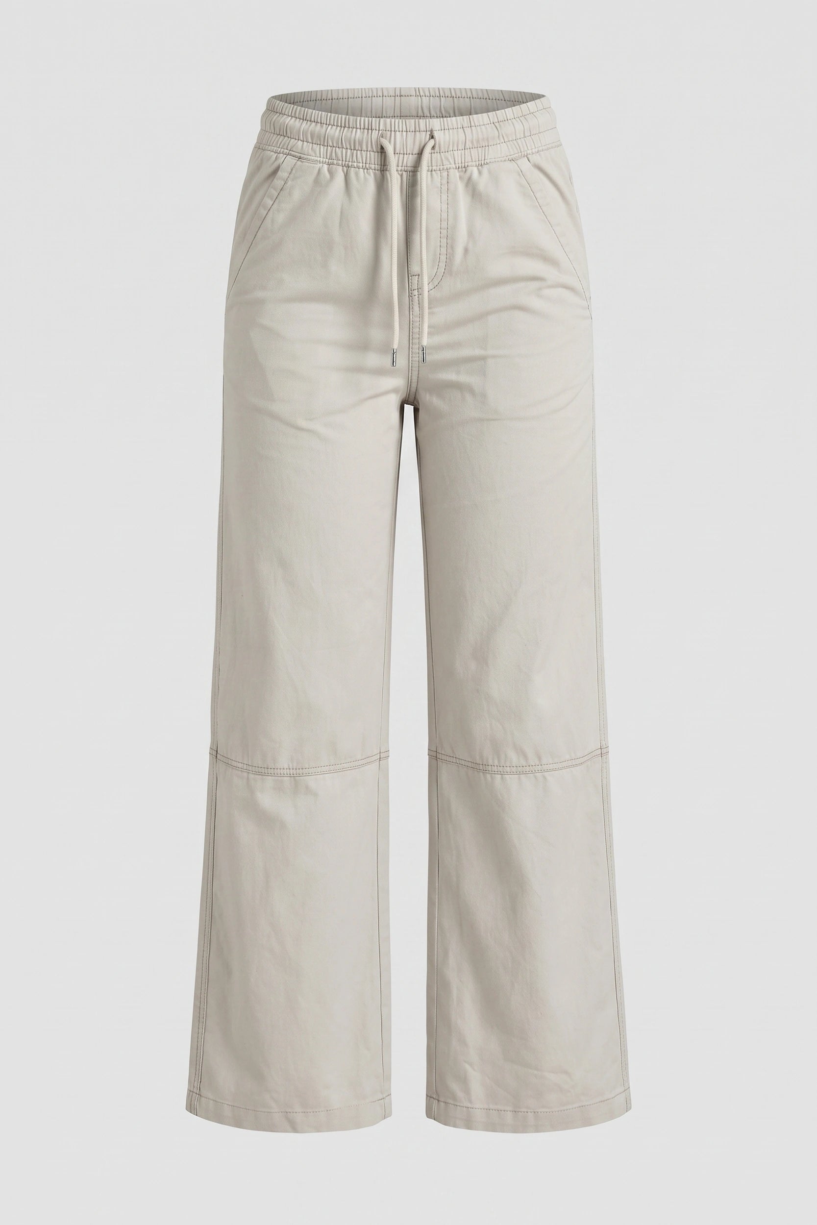 Ladies Garterized Mid Rise Linen Trouser with Drawstring