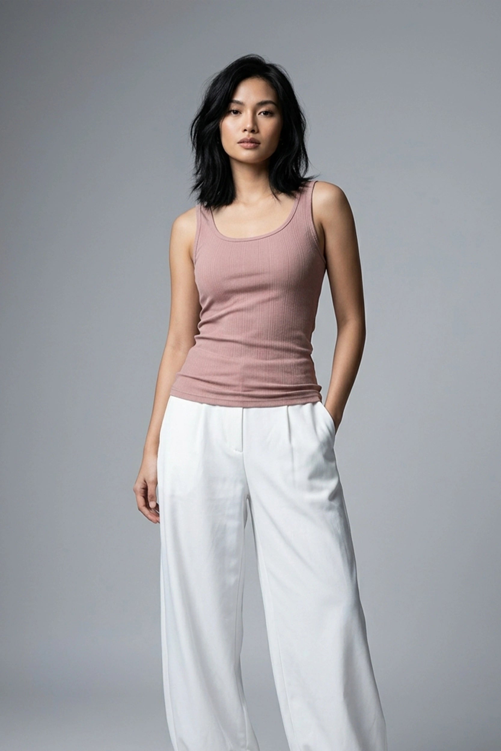 Ladies Inner Sando Top Women Sleeveless Vest Casual
