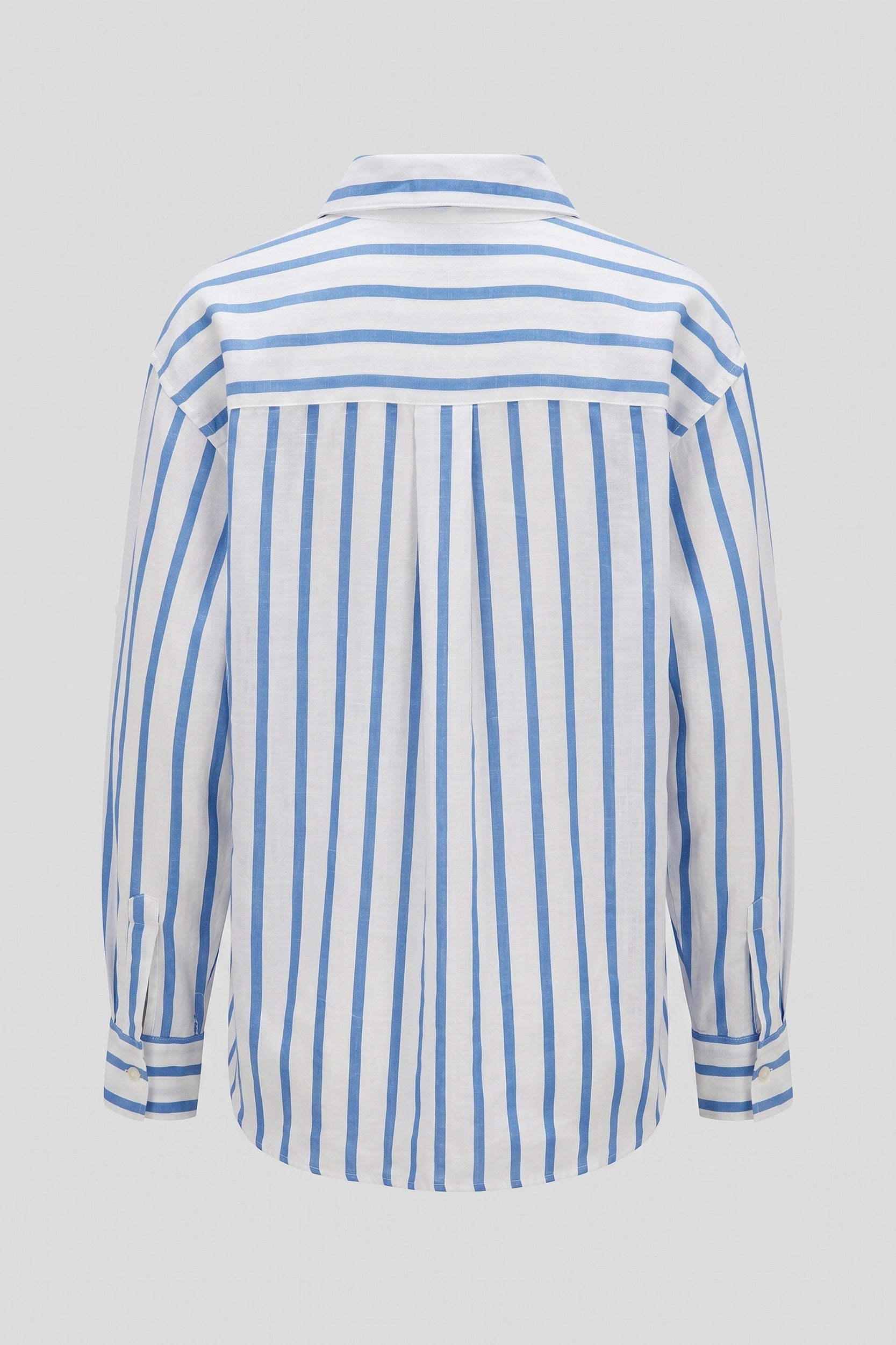 Ladies Long Sleeve Striped Polo Shirt - Casual Style