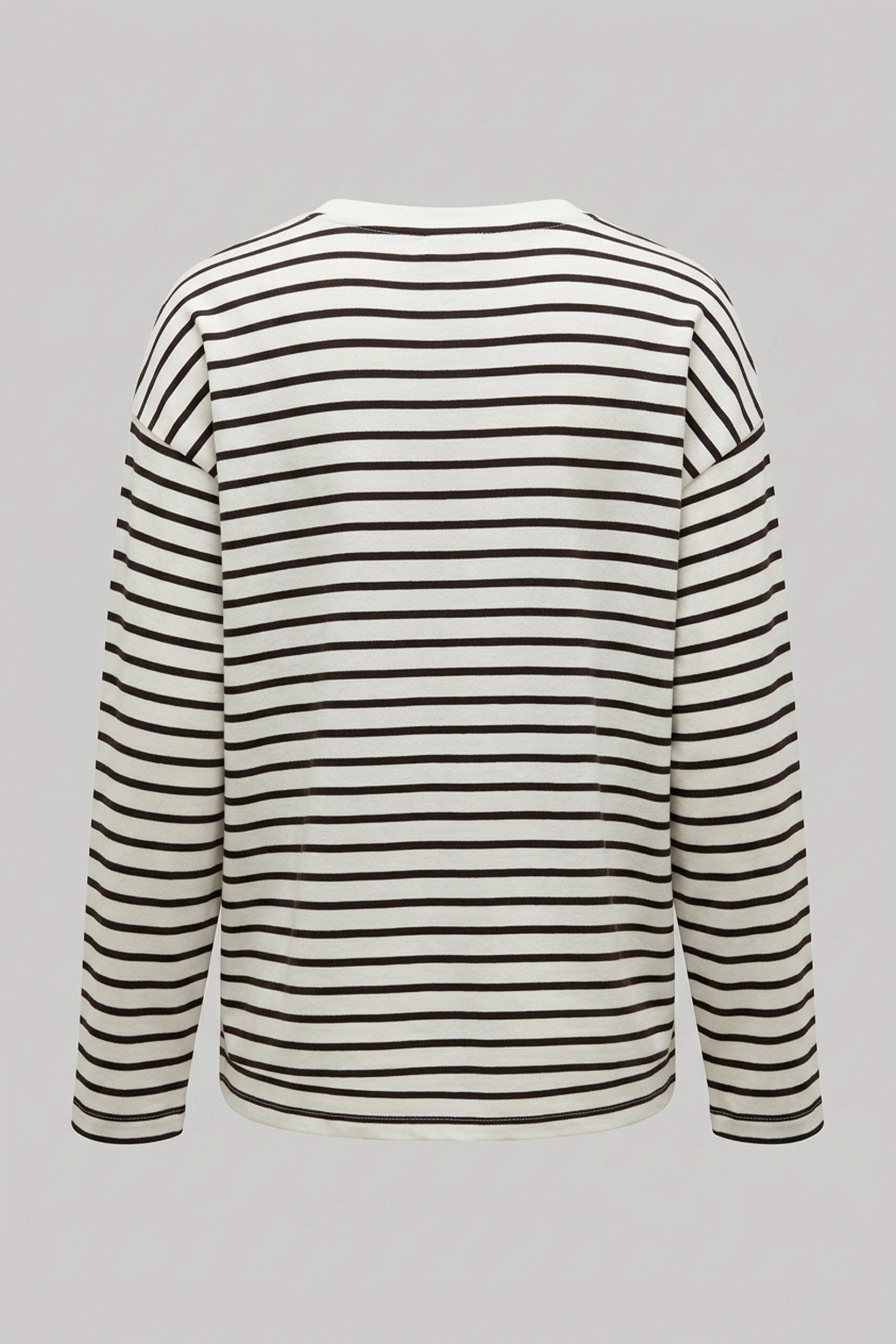 Ladies Longsleeve Striped Top - Casual Everyday Wear