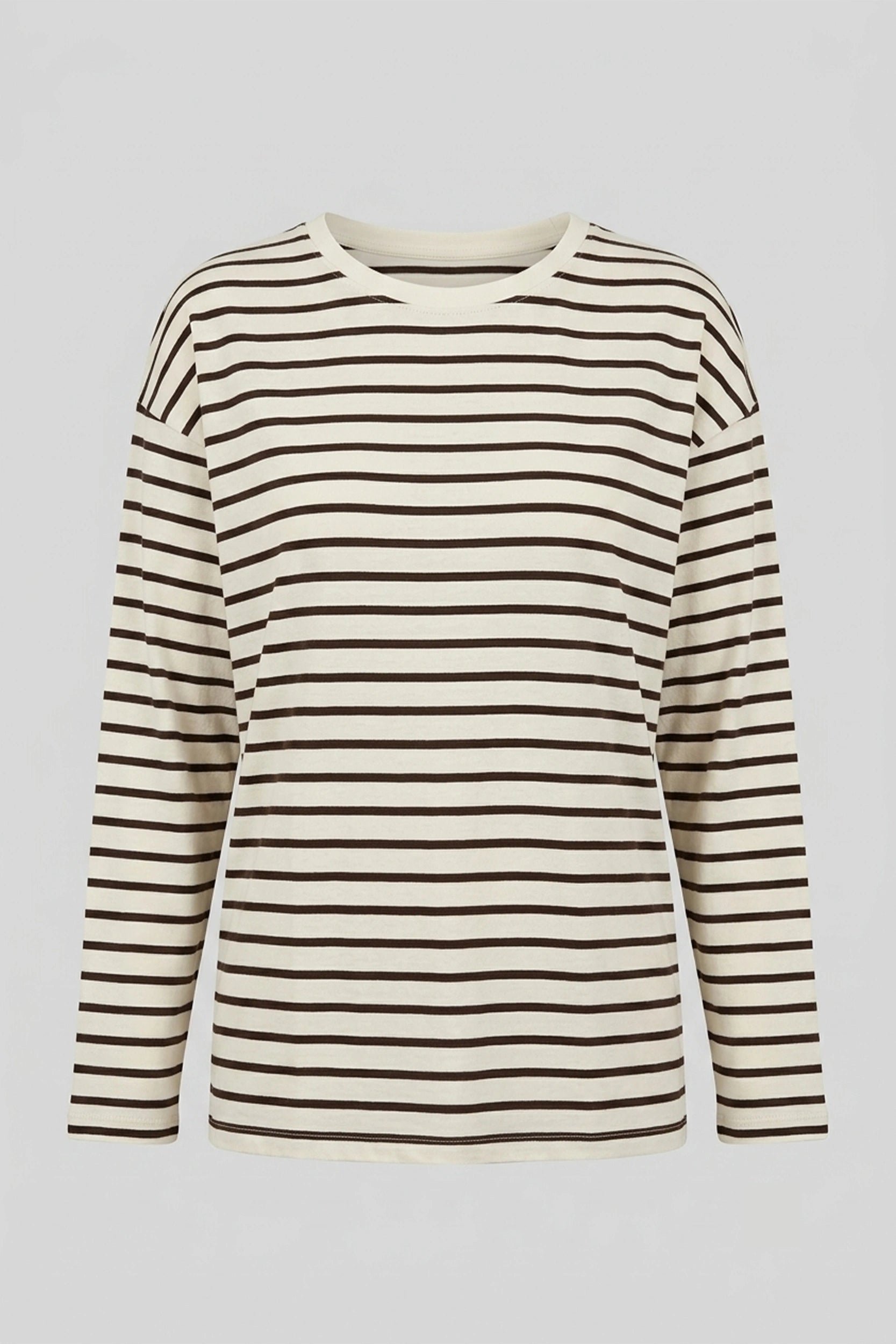 Ladies Longsleeve Striped Top - Casual Everyday Wear