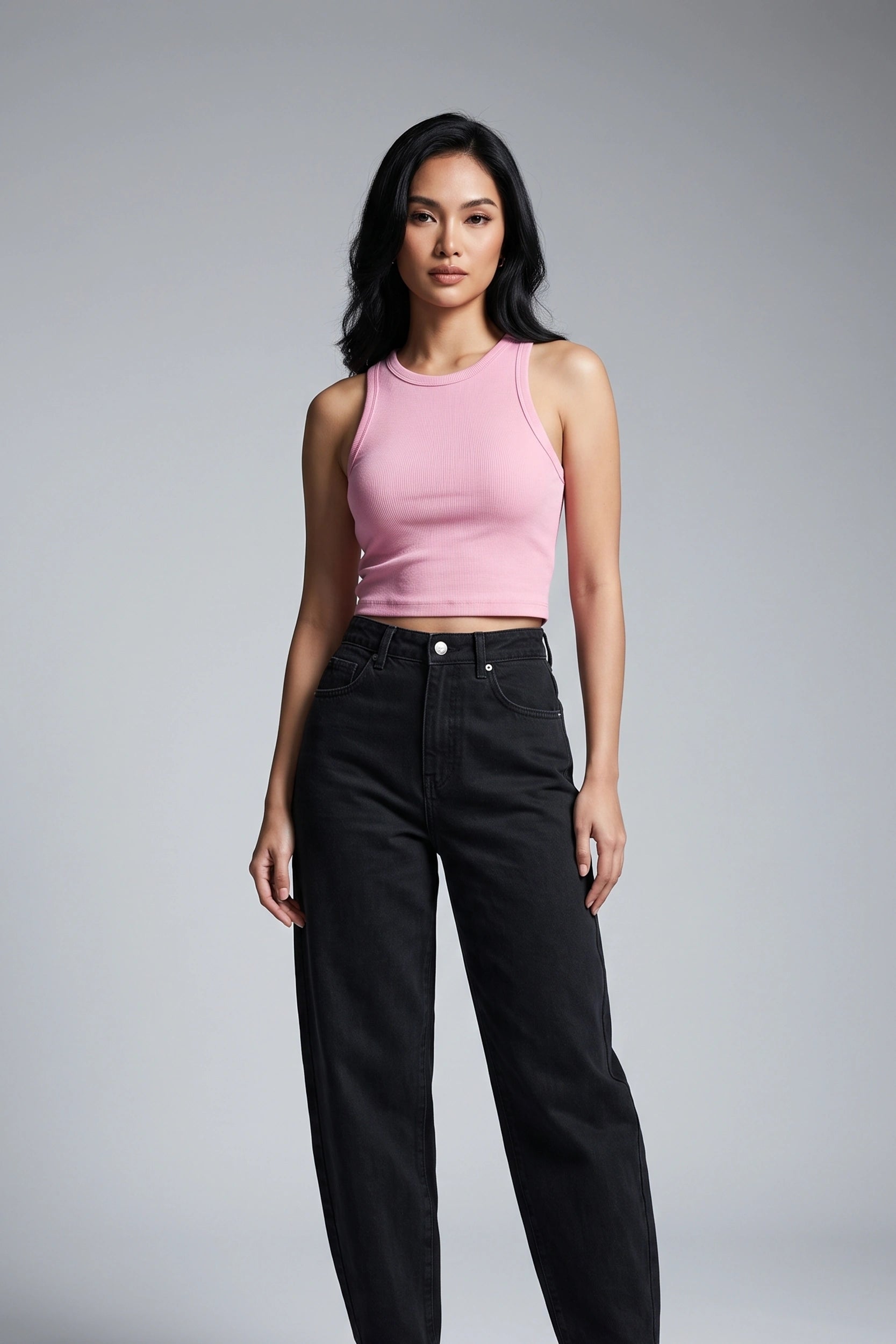 Ladies Rib Tank Top - Casual Everyday Wear