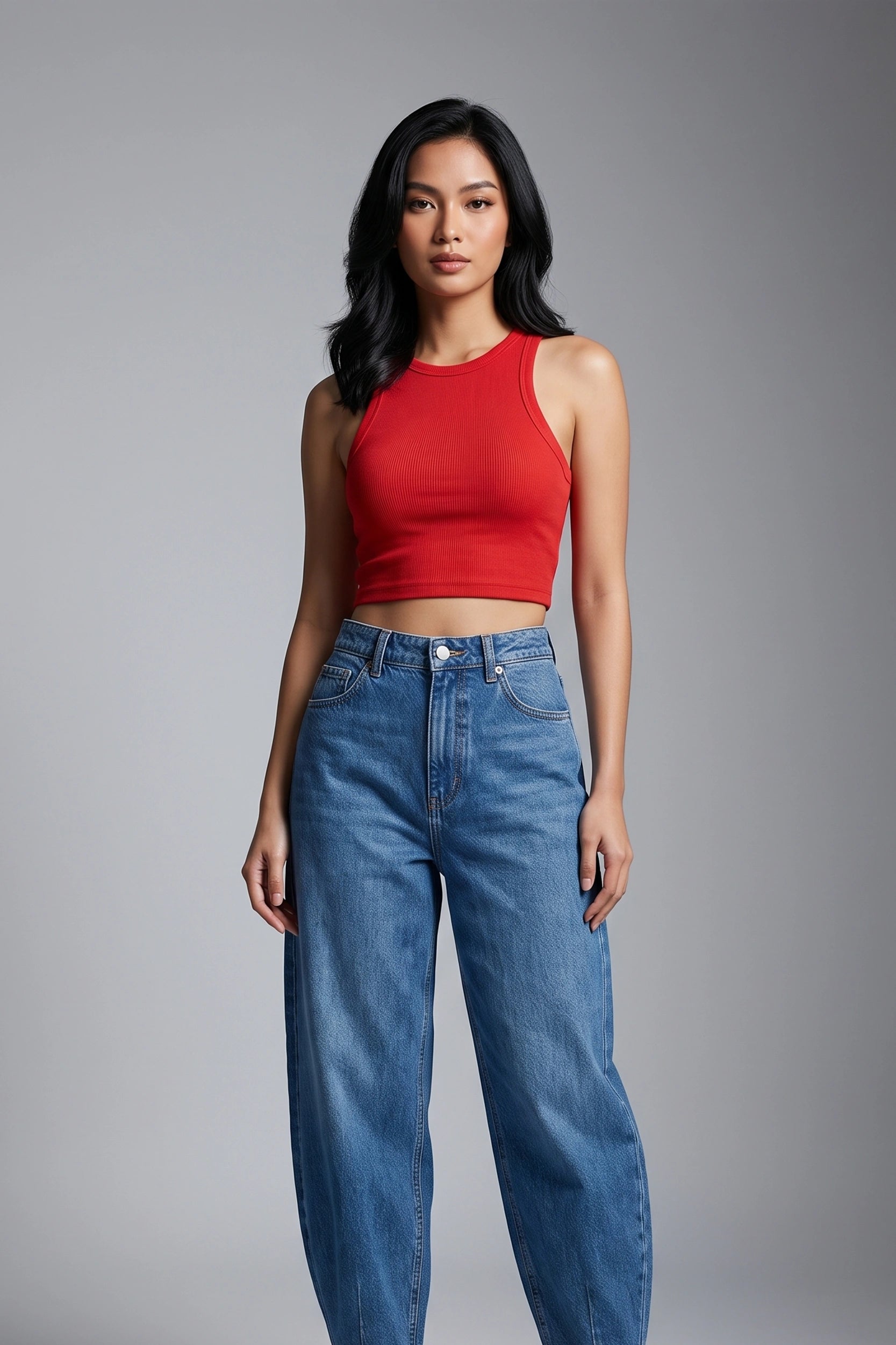 Ladies Rib Tank Top - Casual Everyday Wear