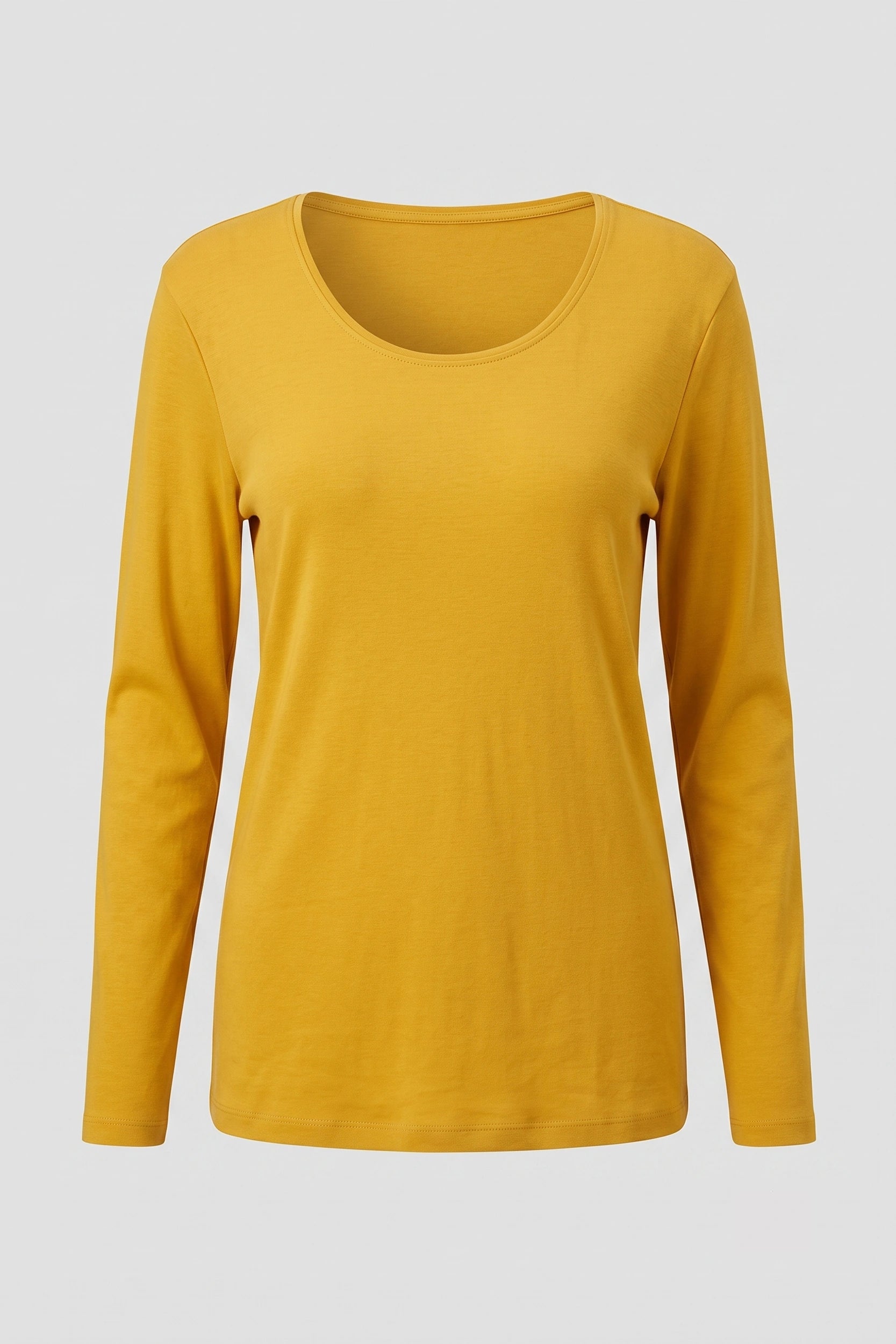 Ladies Round Neck Long Sleeve Top - Casual Everyday Wear