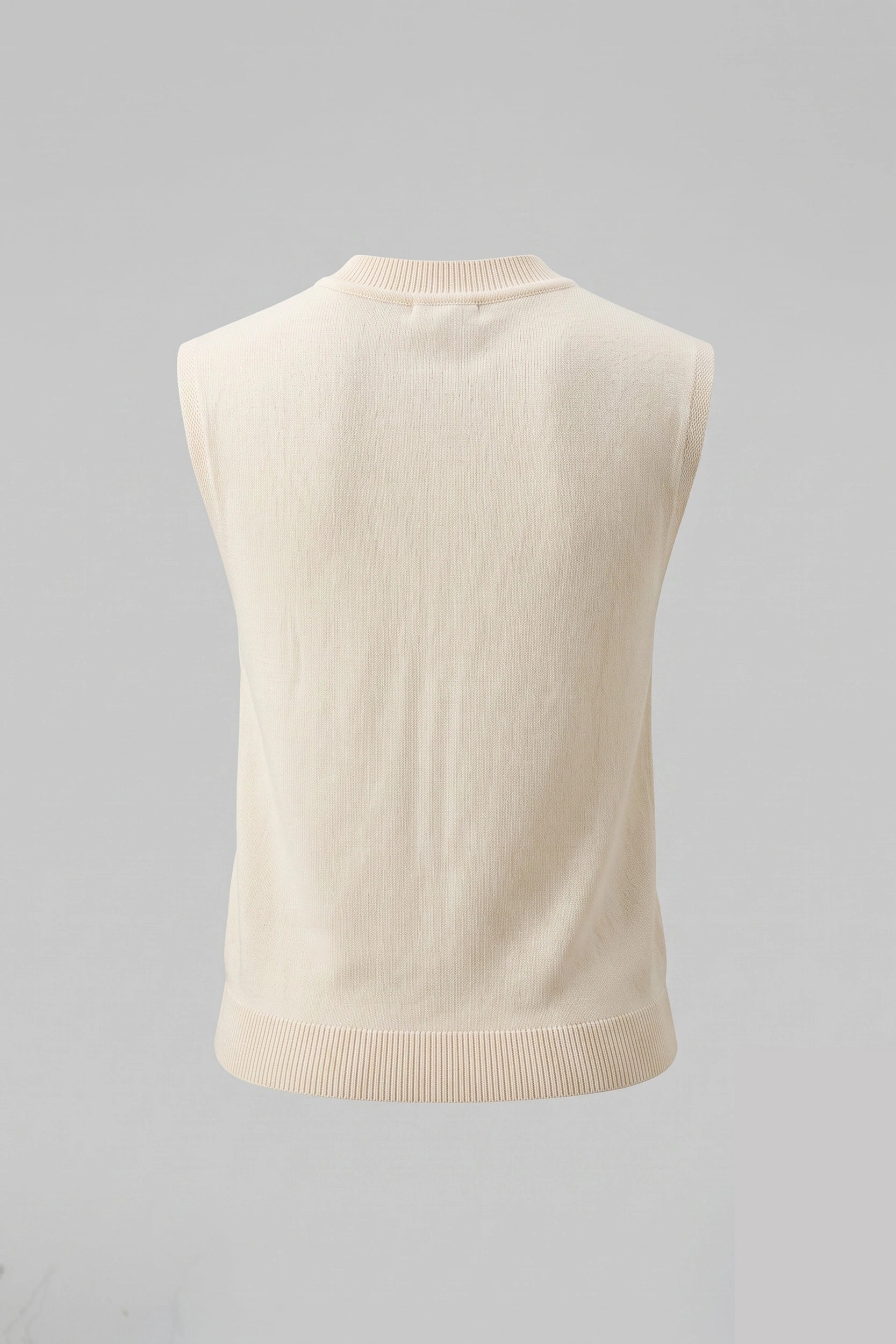 Ladies Sleeveless Knitted Front Button Vest