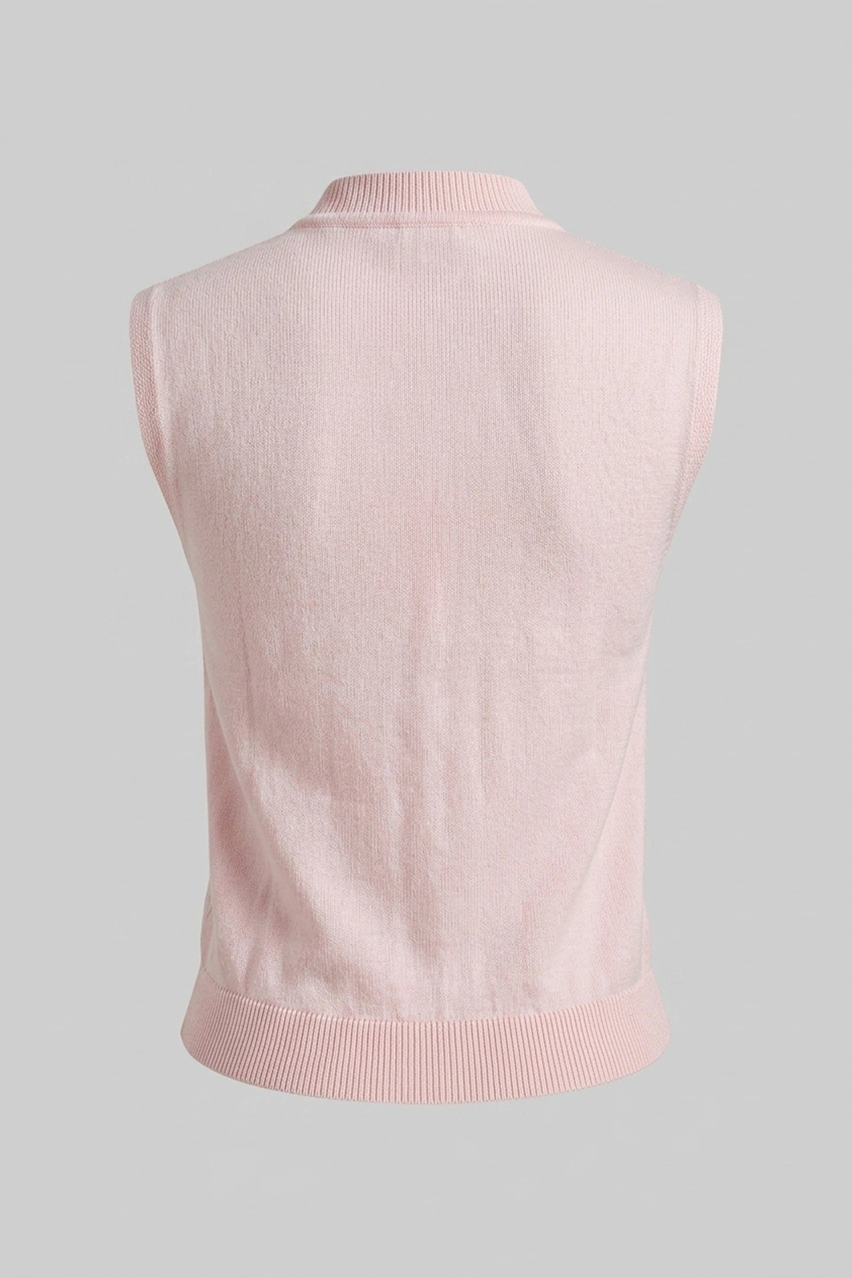 Ladies Sleeveless Knitted Front Button Vest