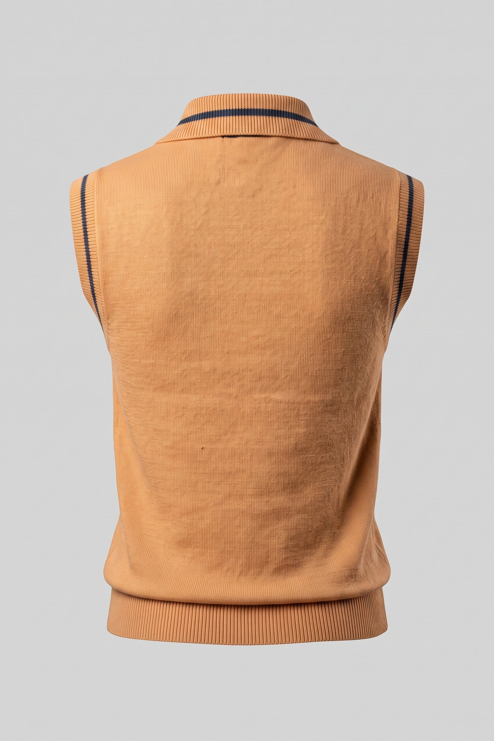 Ladies Sleeveless Knitted Polo Top Women Casual Shirt