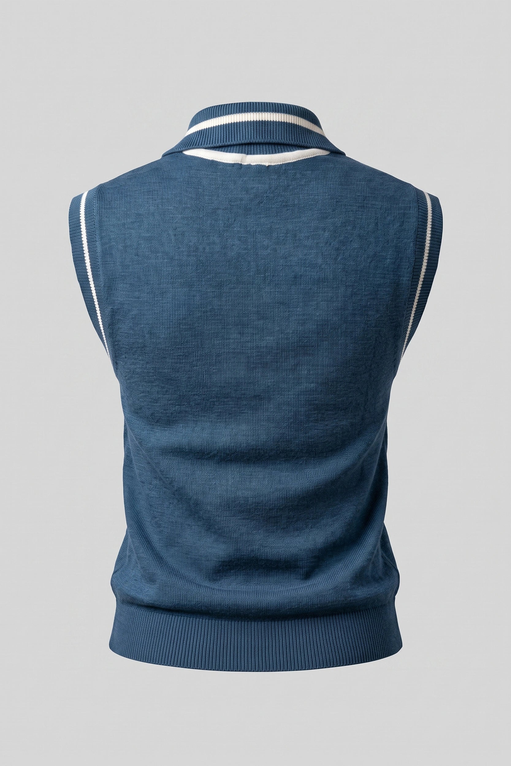 Ladies Sleeveless Knitted Polo Top Women Casual Shirt