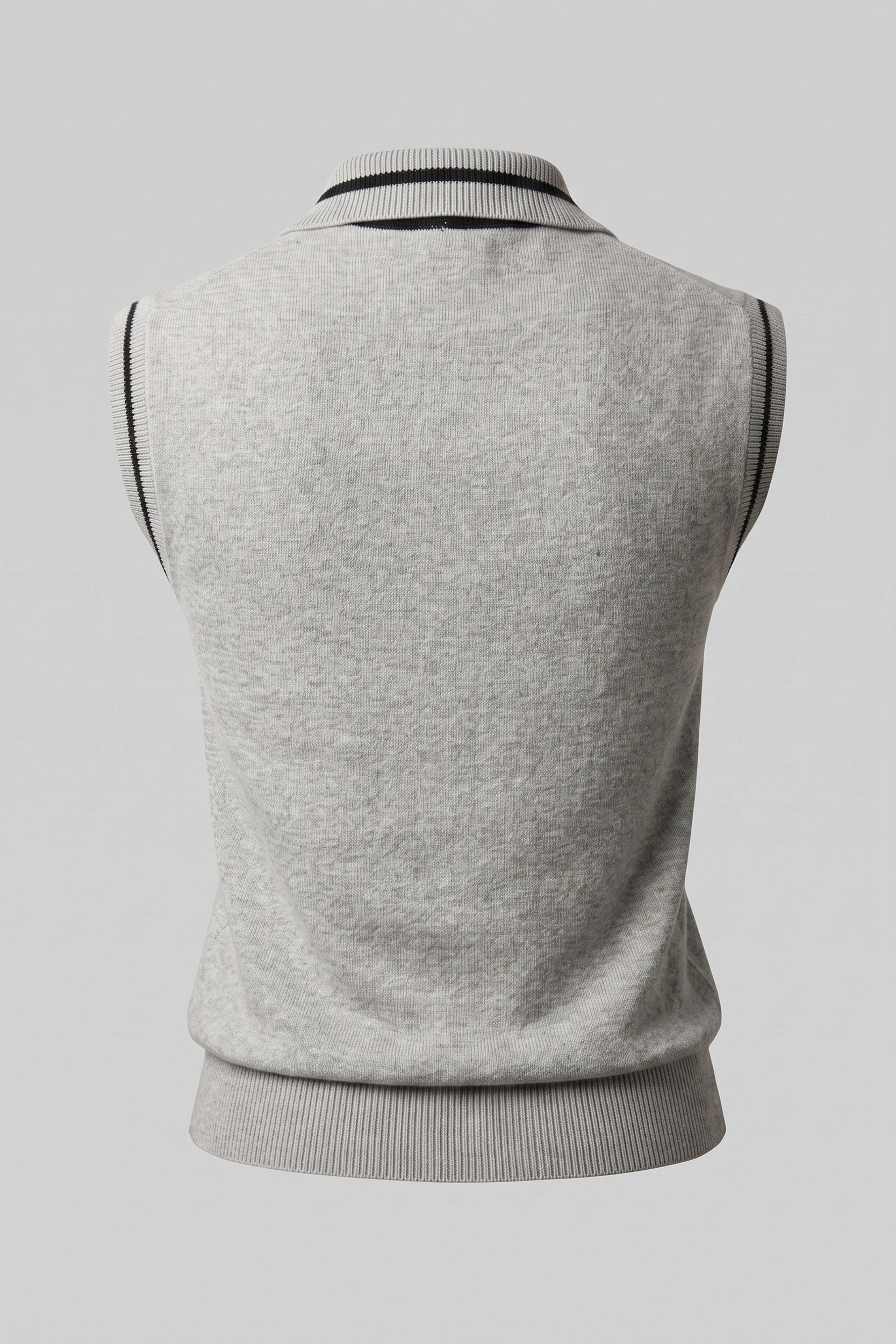 Ladies Sleeveless Knitted Polo Top Women Casual Shirt