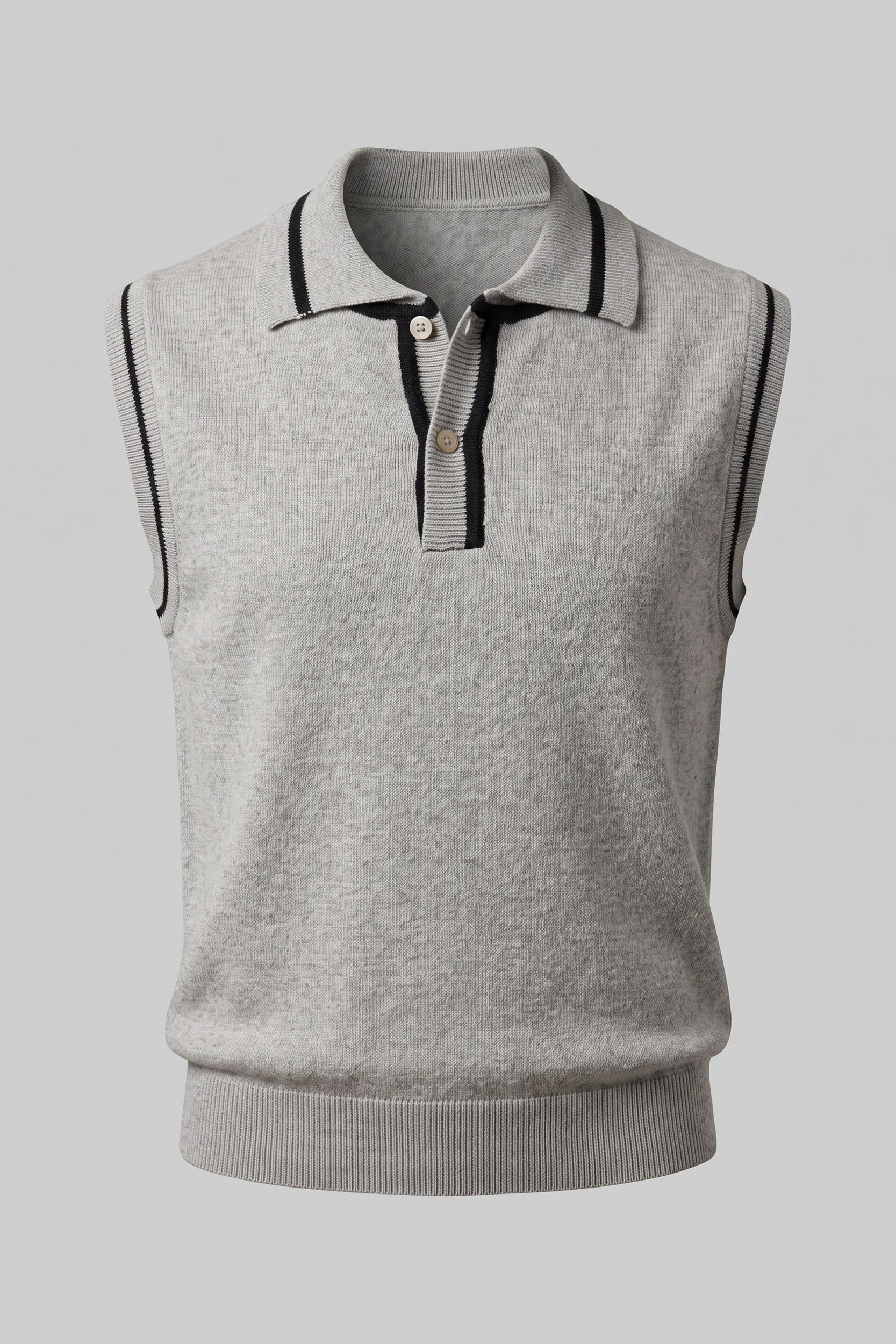 Ladies Sleeveless Knitted Polo Top Women Casual Shirt